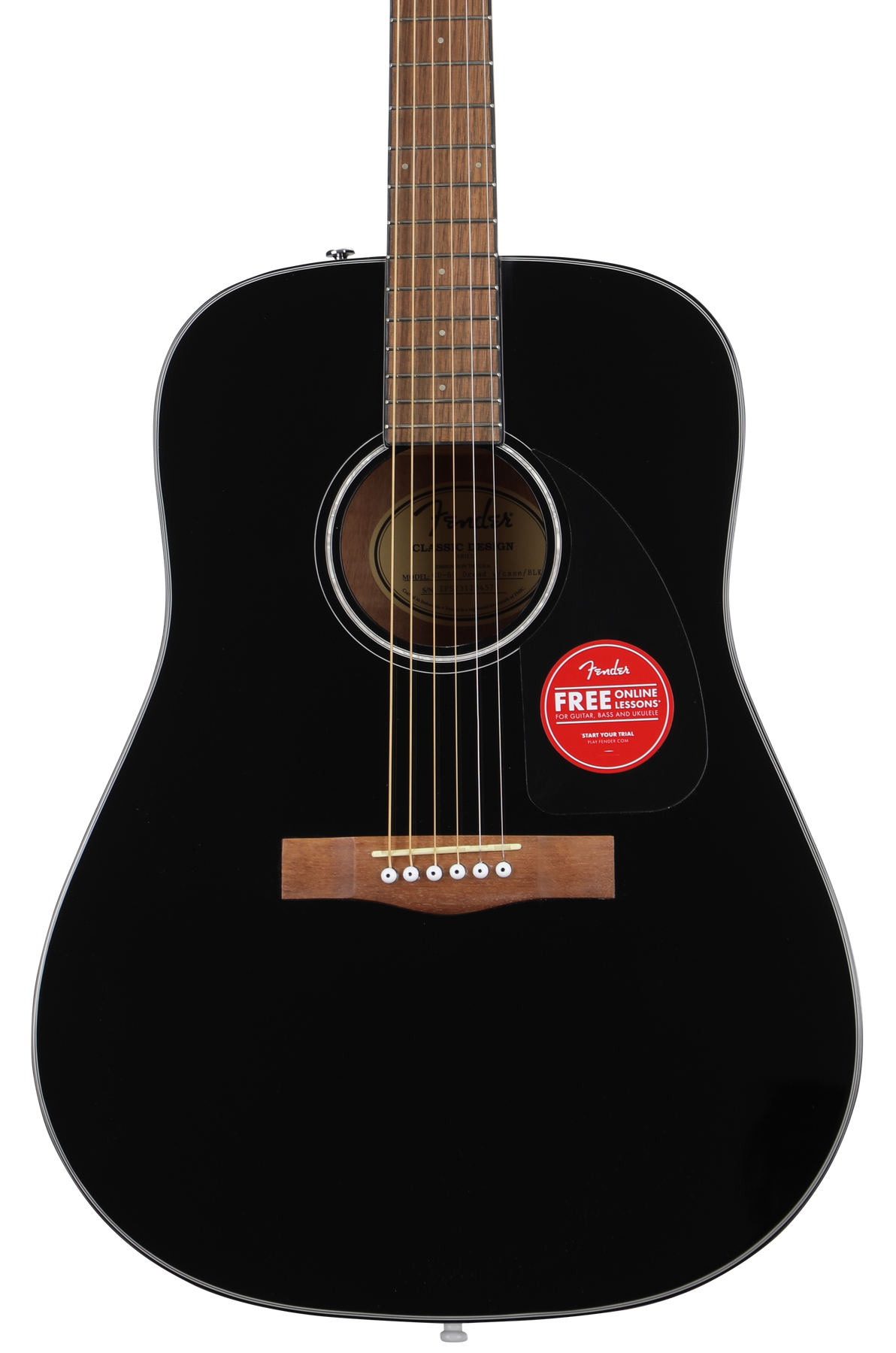 Fender CD-60 Acoustic Guitar - Black | Sweetwater