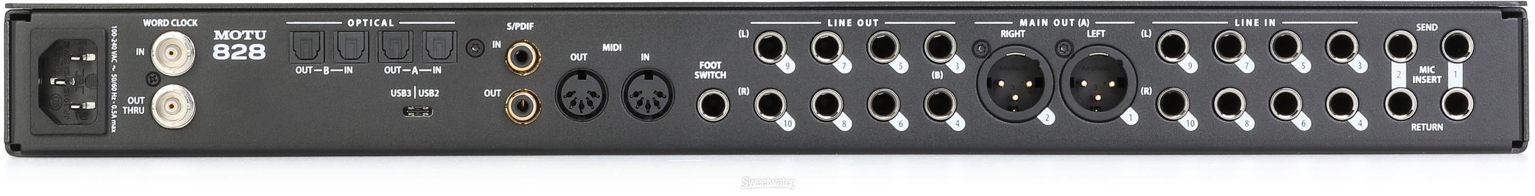 MOTU 828 28x32 USB 3.0 Audio Interface | Sweetwater