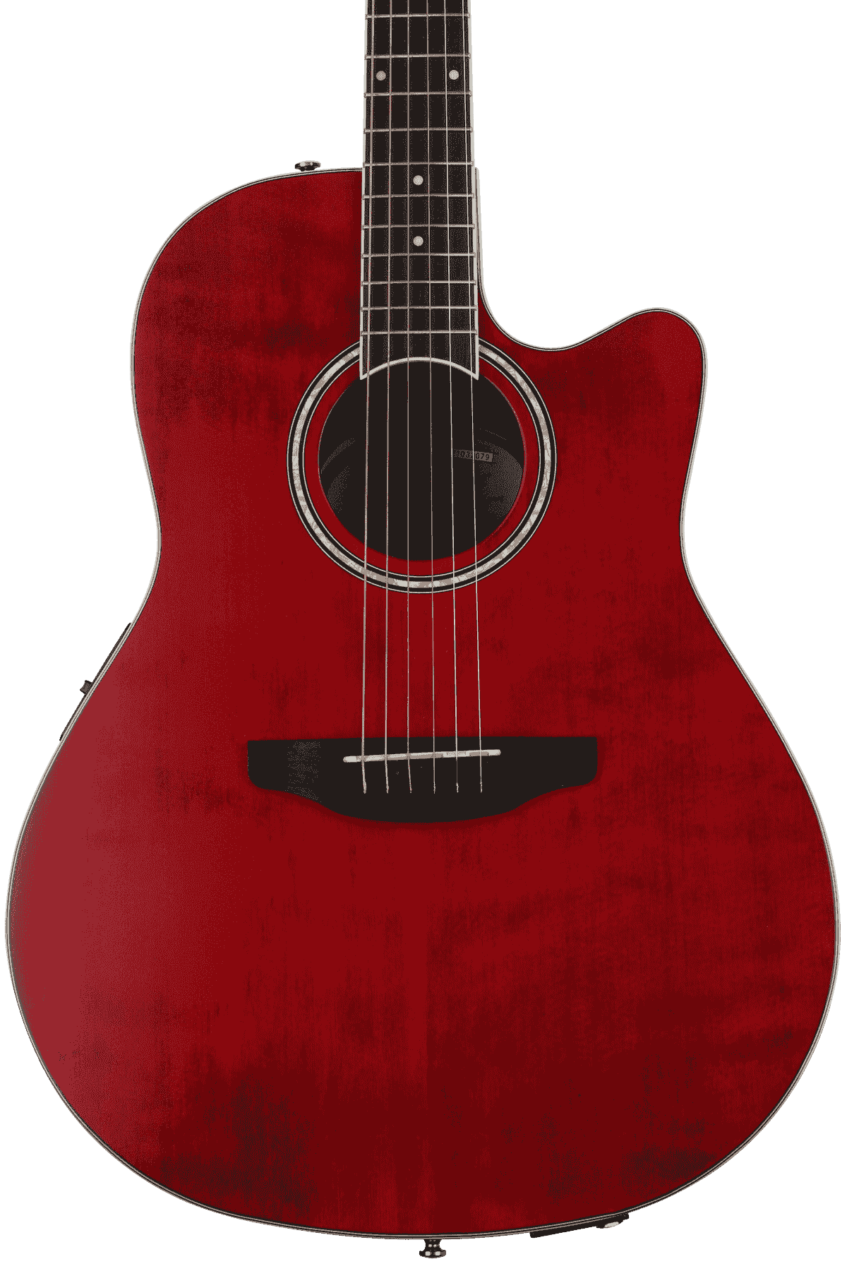 Ovation Applause AB24-2S Mid-depth Acoustic-electric Guitar - Ruby Red