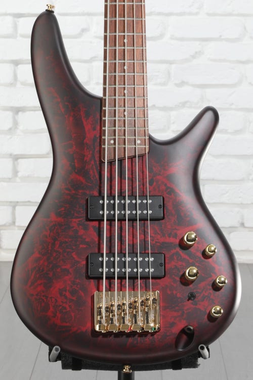 Ibanez SR Standard SR305E 5-string Bass Guitar - Wine Red Frozen Metallic