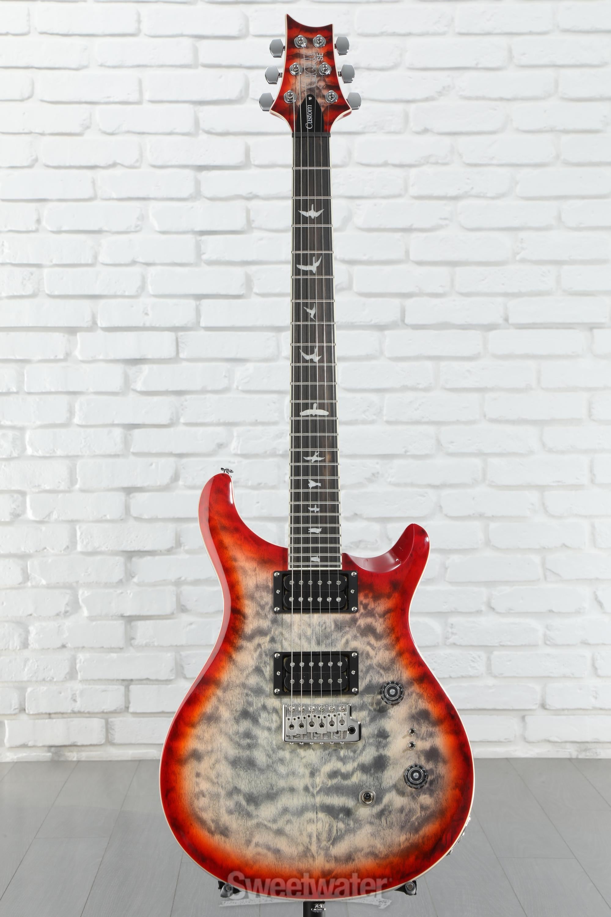 PRS SE Custom 24-08 Electric Guitar Charcoal Cherry Burst