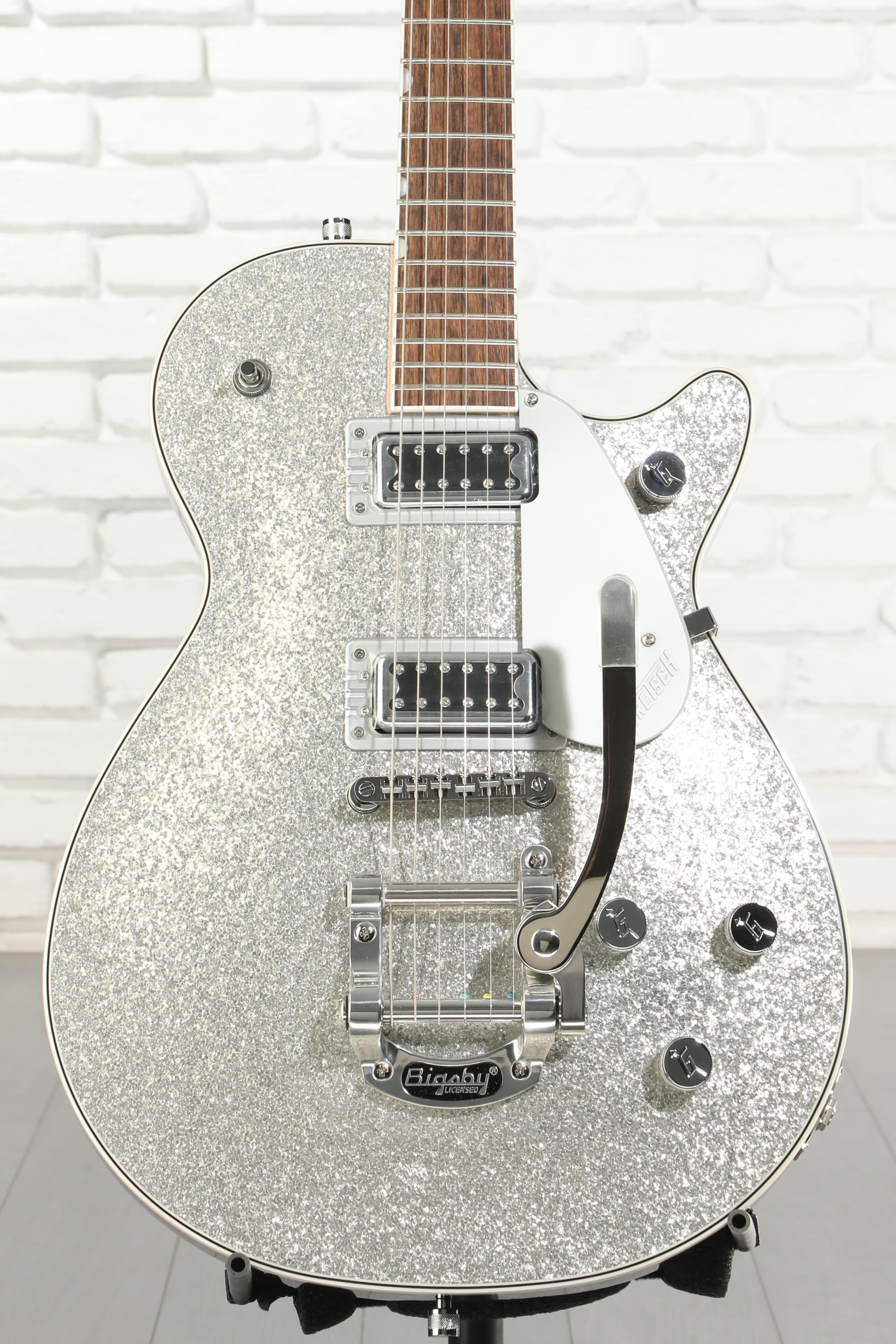 ギター Gretsch G5236T Pro Jet Silver Sparkle Gretsch G5236T Pro Jet w/Bigsby - What To Know & Where To Buy