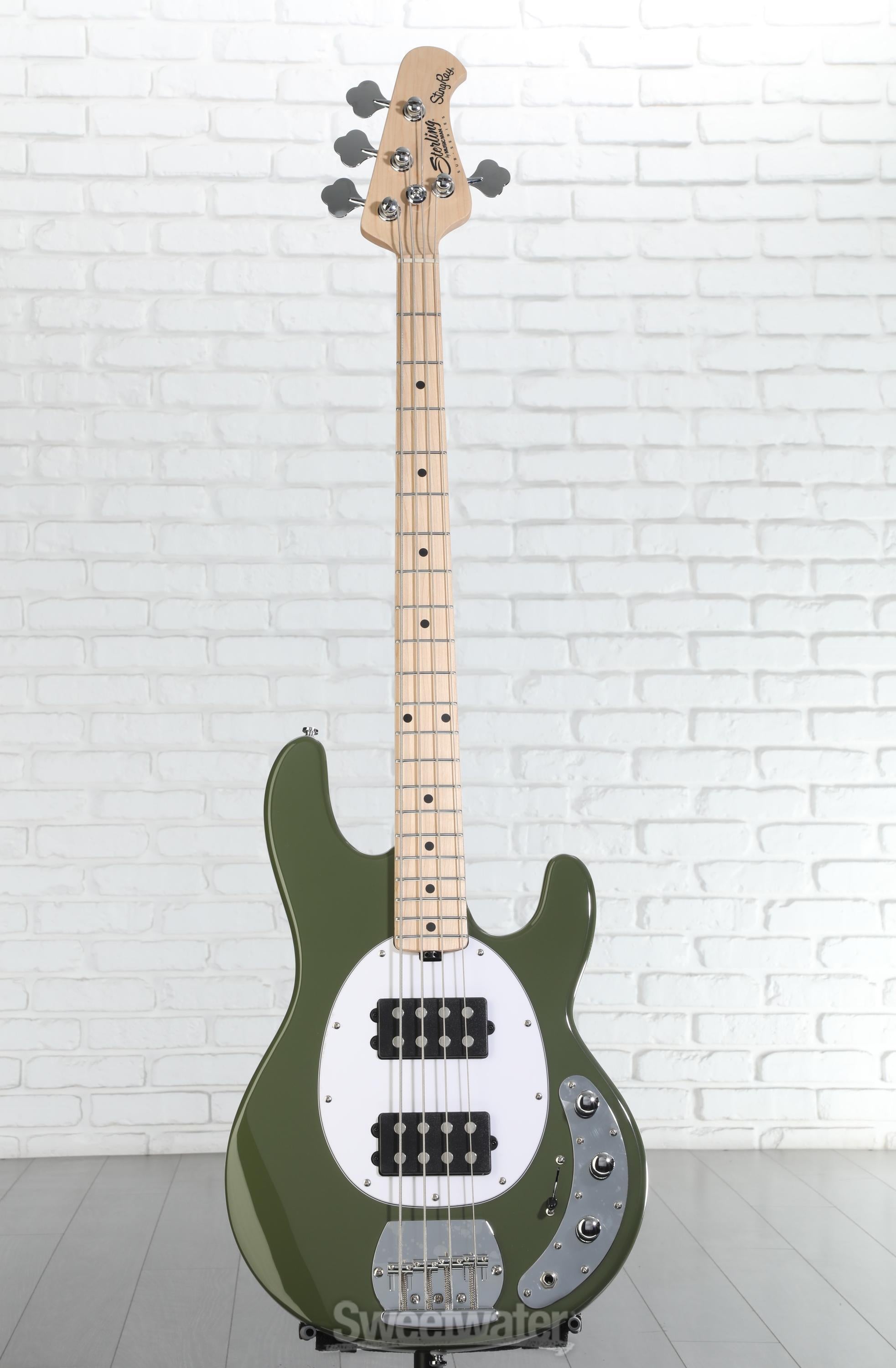 Sterling By Music Man StingRay RAY4HH Bass Guitar - Olive | Sweetwater