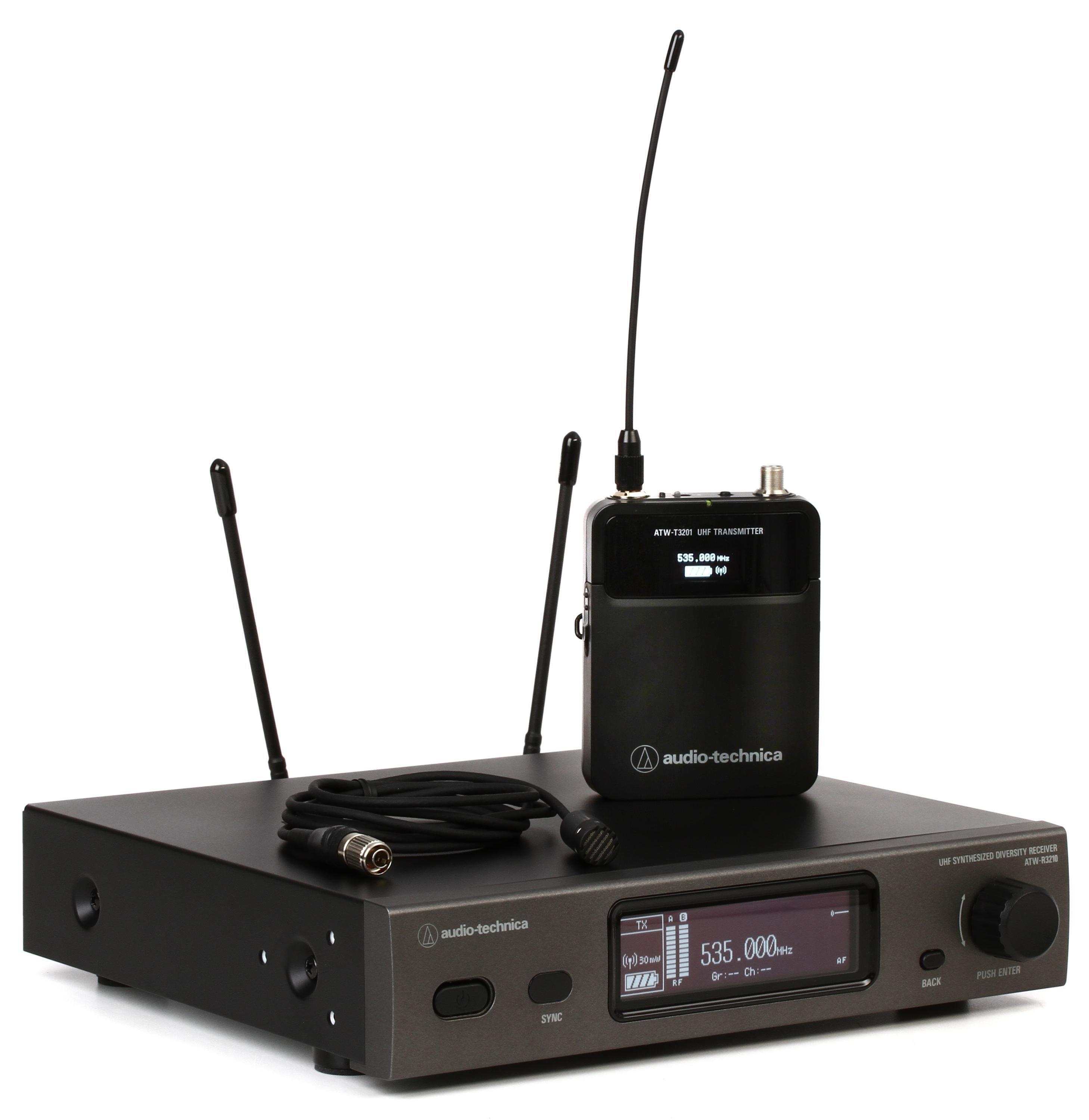 Audio-Technica 3000 Series Wireless Lavalier System - ATW-3211/831DE2 Professional UHF Mic