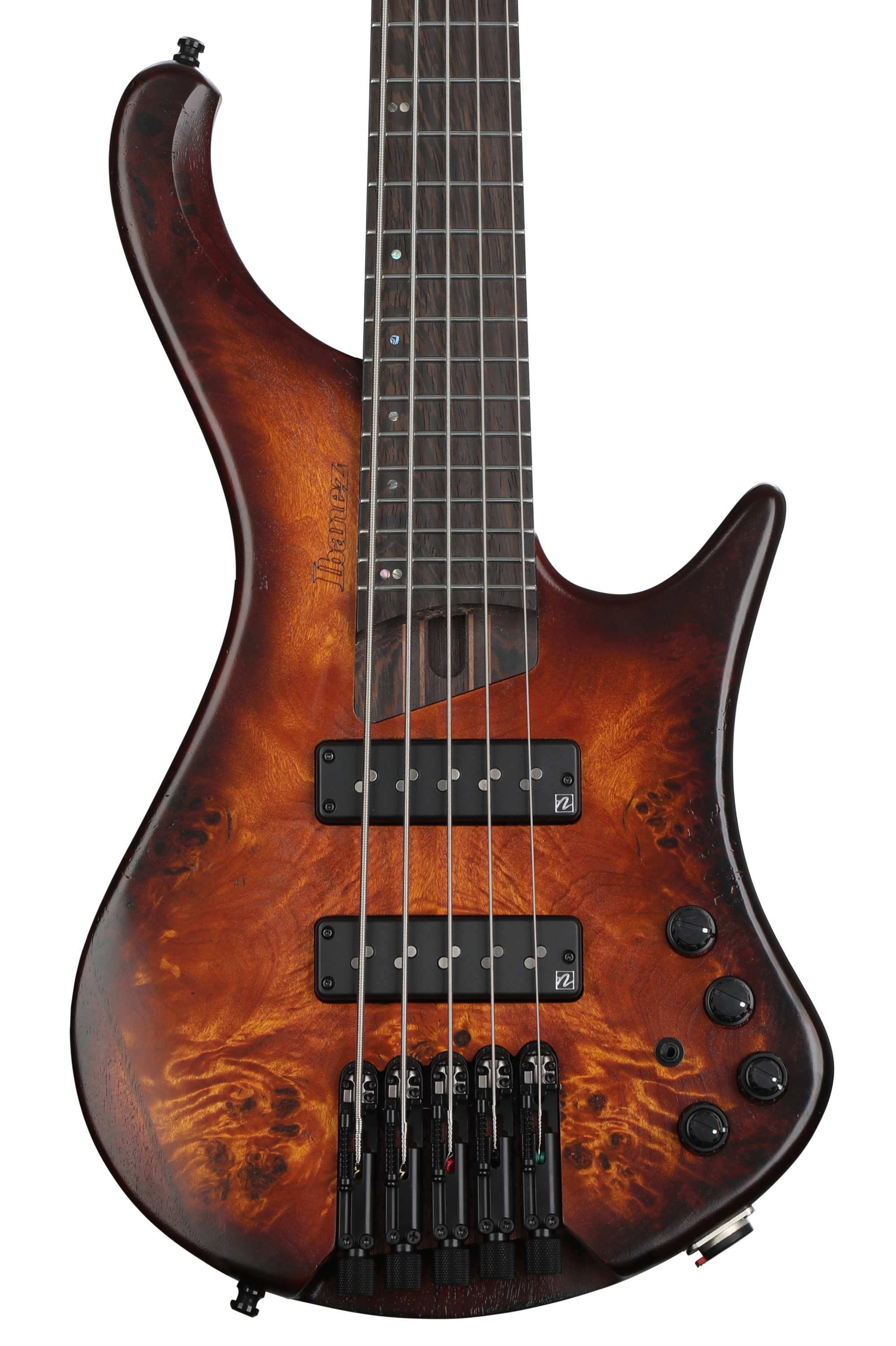 Ibanez EHB Ergonomic Headless 5-string Bass Guitar - Dragon Eye Burst Low  Gloss