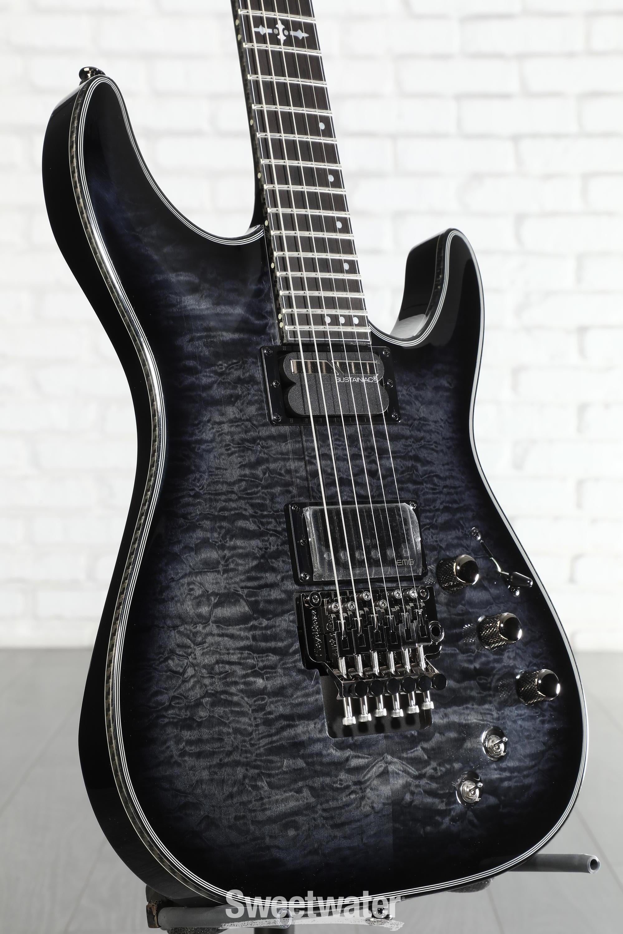 Schecter Hellraiser Hybrid C-1 FR-S Electric Guitar - Trans Black
