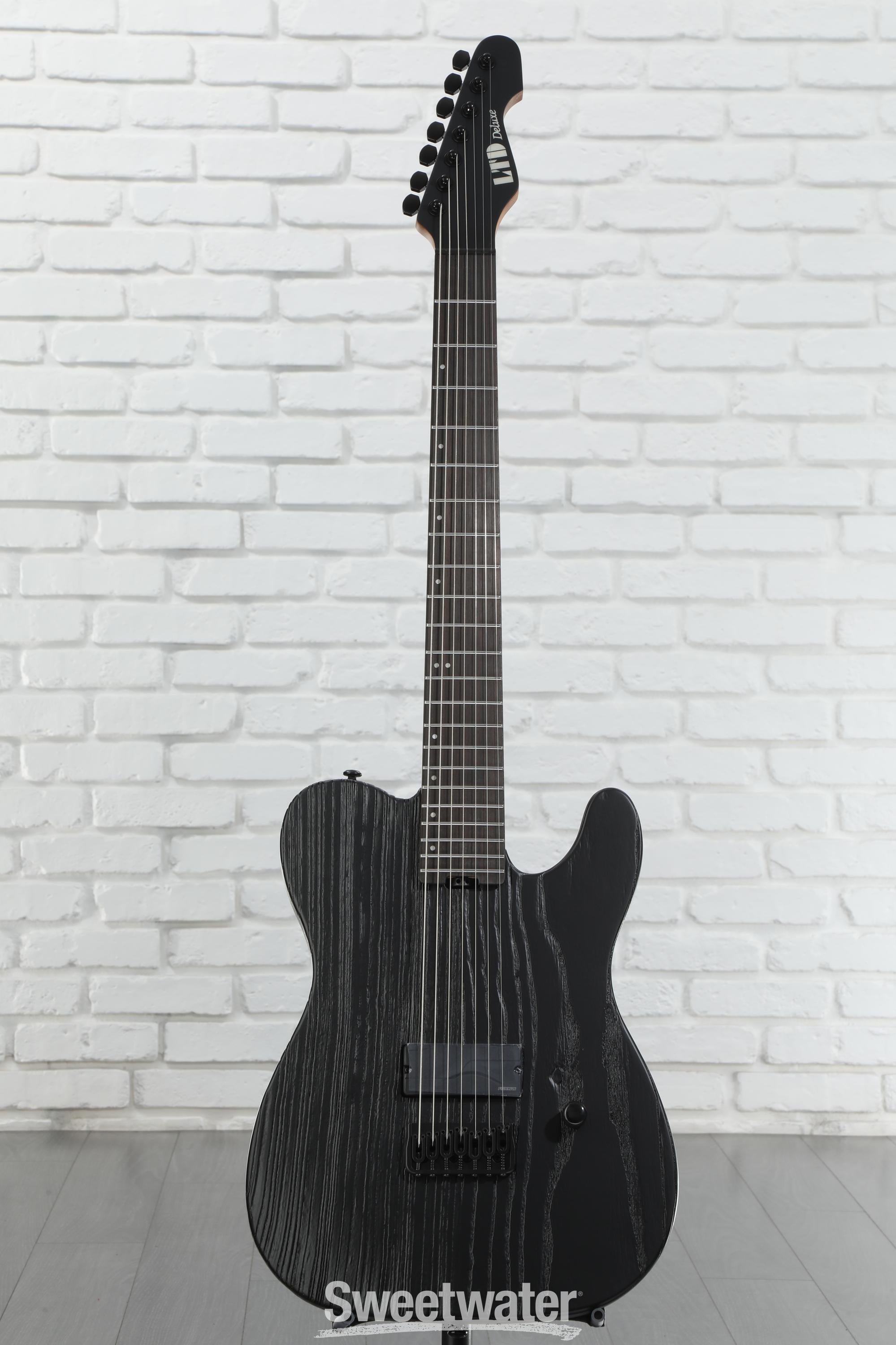ESP LTD TE-1007B 7-string Baritone Electric Guitar - Black