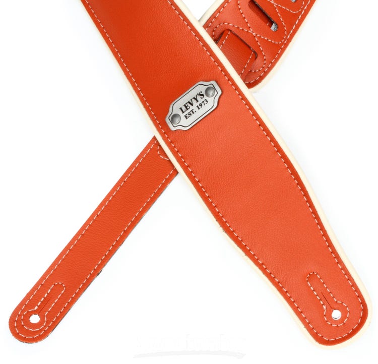 Levy's Ring Block, Orange - 4 pack of Rubber Guitar Strap Locks