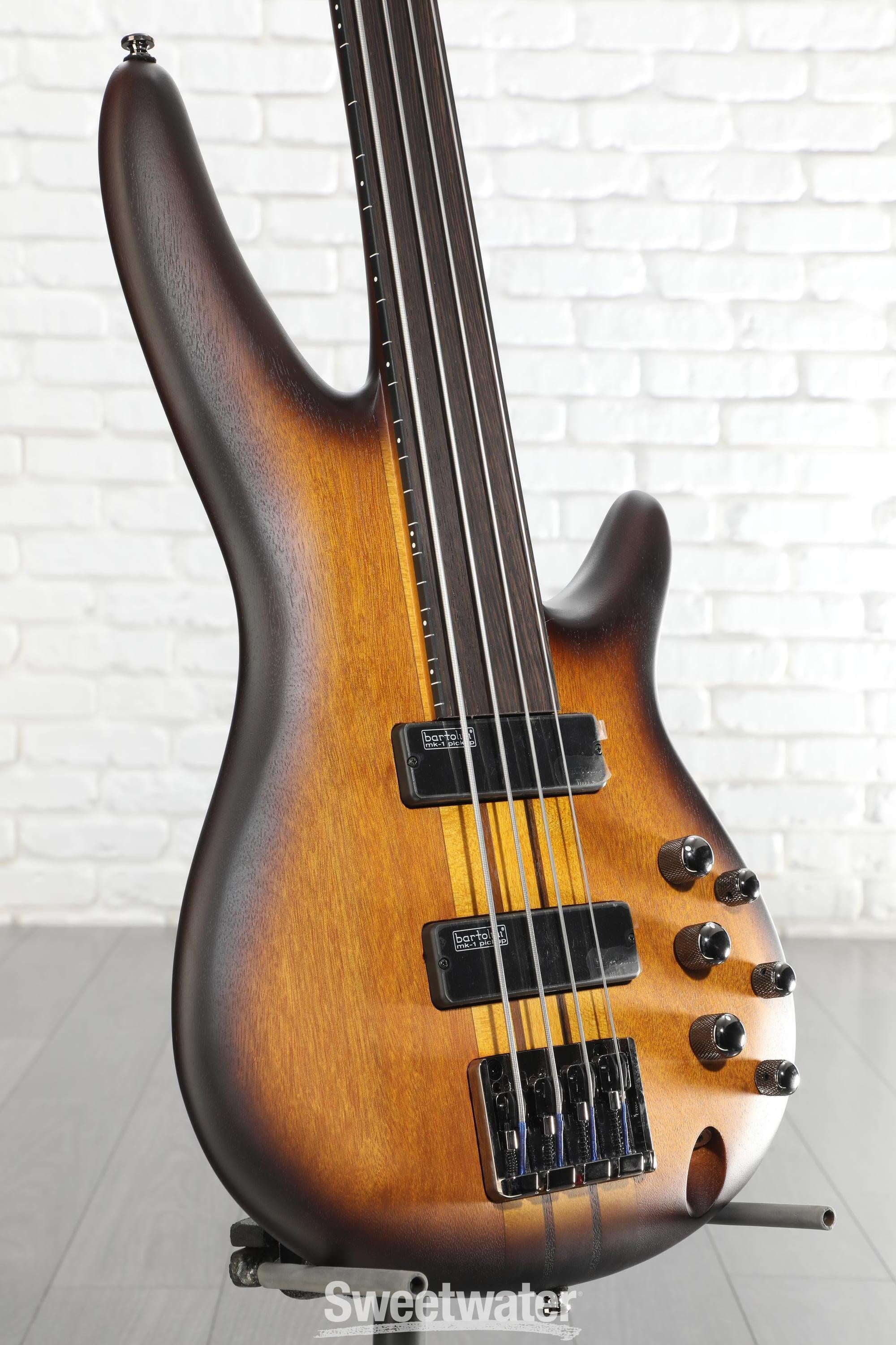 Ibanez Bass Workshop SRF700 Fretless Bass Guitar - Brown Burst