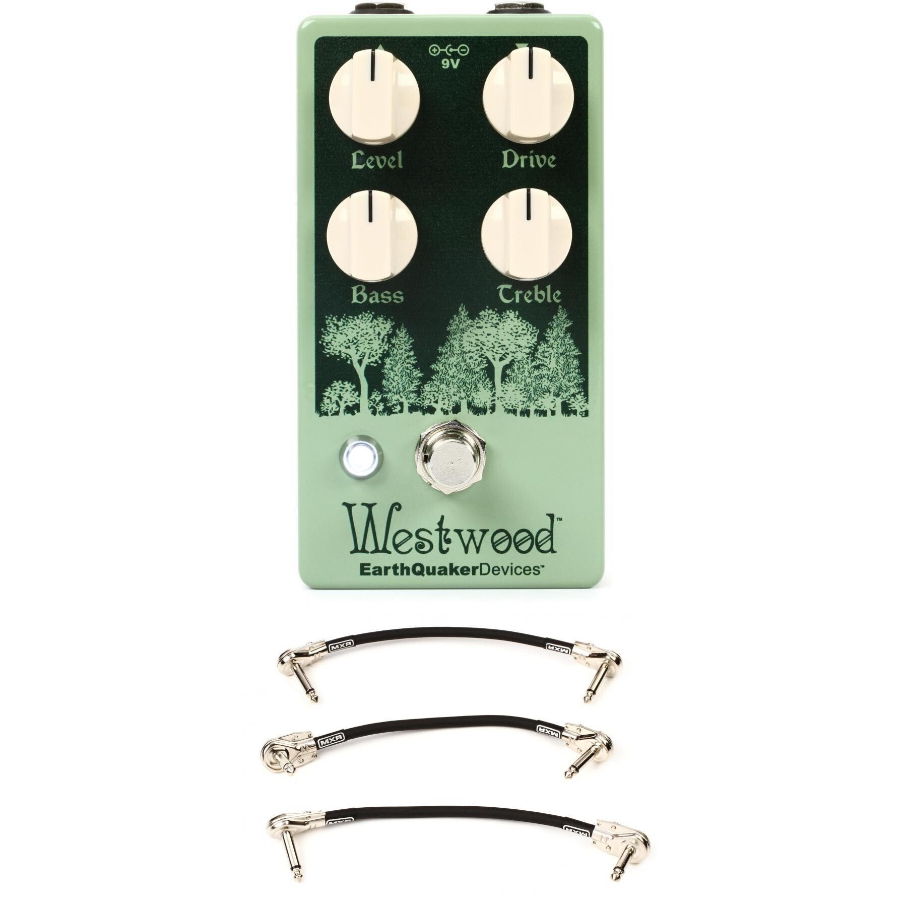 EarthQuaker Devices Westwood Translucent Drive Manipulator with 3 Patch  Cables