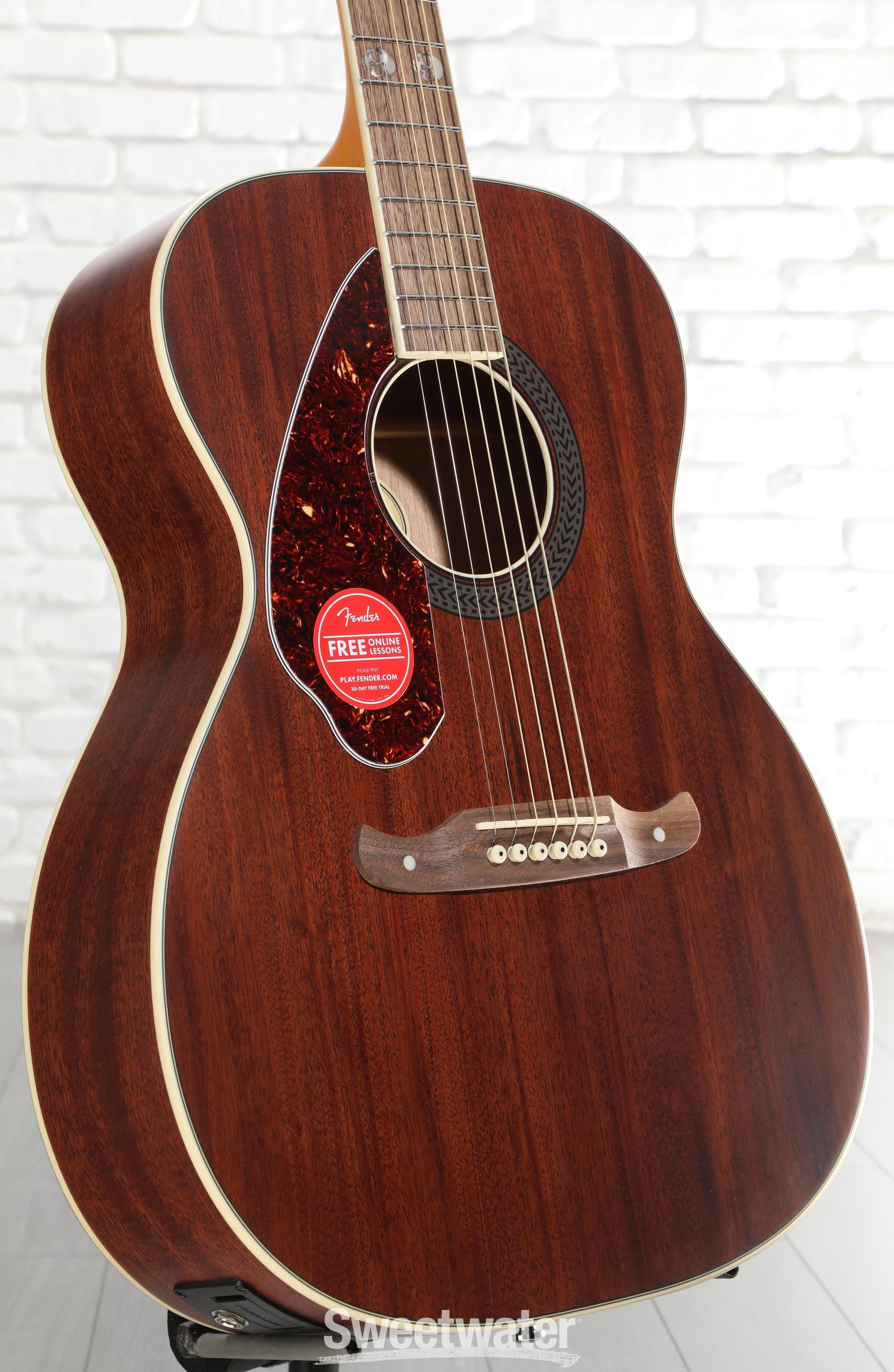 Photo of Fender Tim Armstrong Hellcat, Left-Handed Acoustic-Electric Guitar - Natural with Walnut Fingerboard
