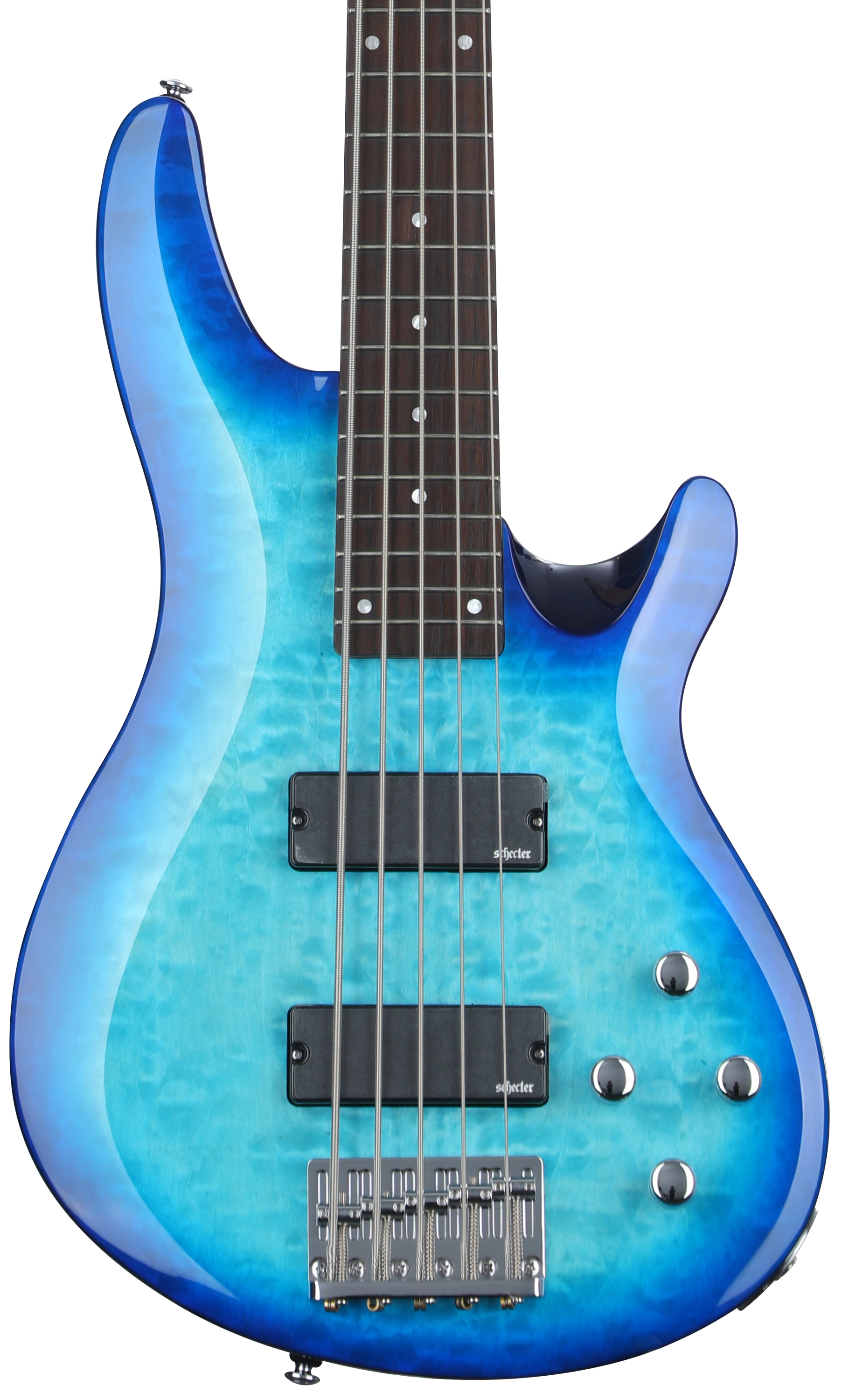 Schecter C-5 Plus 5-string Bass Guitar - Ocean Blue Burst | Sweetwater