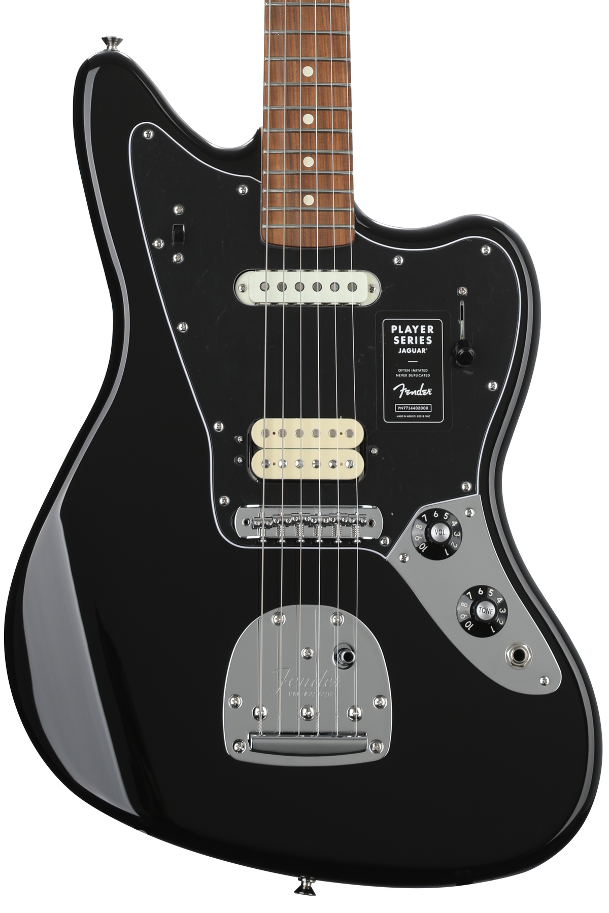 Fender Mexico Player Series jaguar ブラック Fender Player Jaguar - Black with Pau Ferro Fingerboard