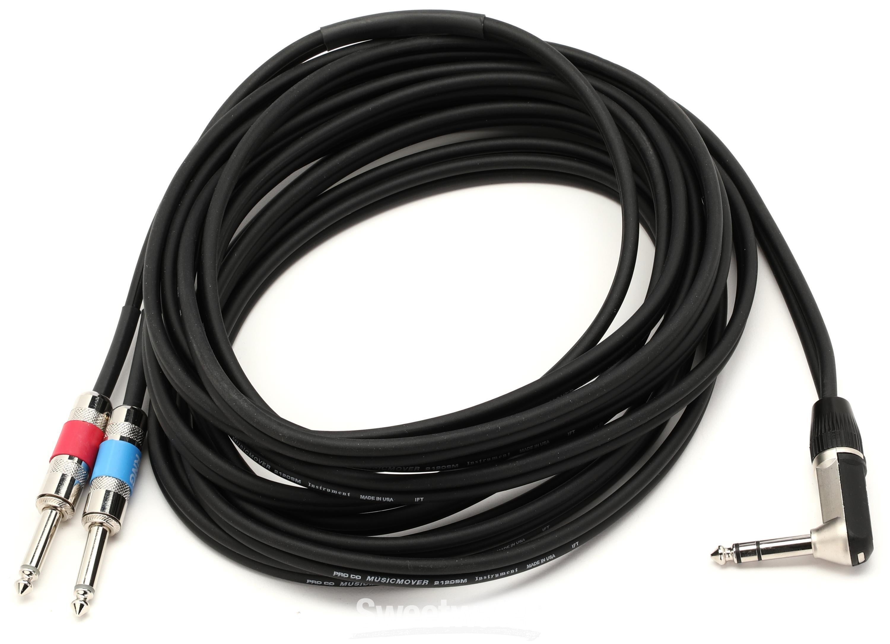 Pro Co PARKER20 Magnetic/Piezo Guitar Y-Cable - 20 foot