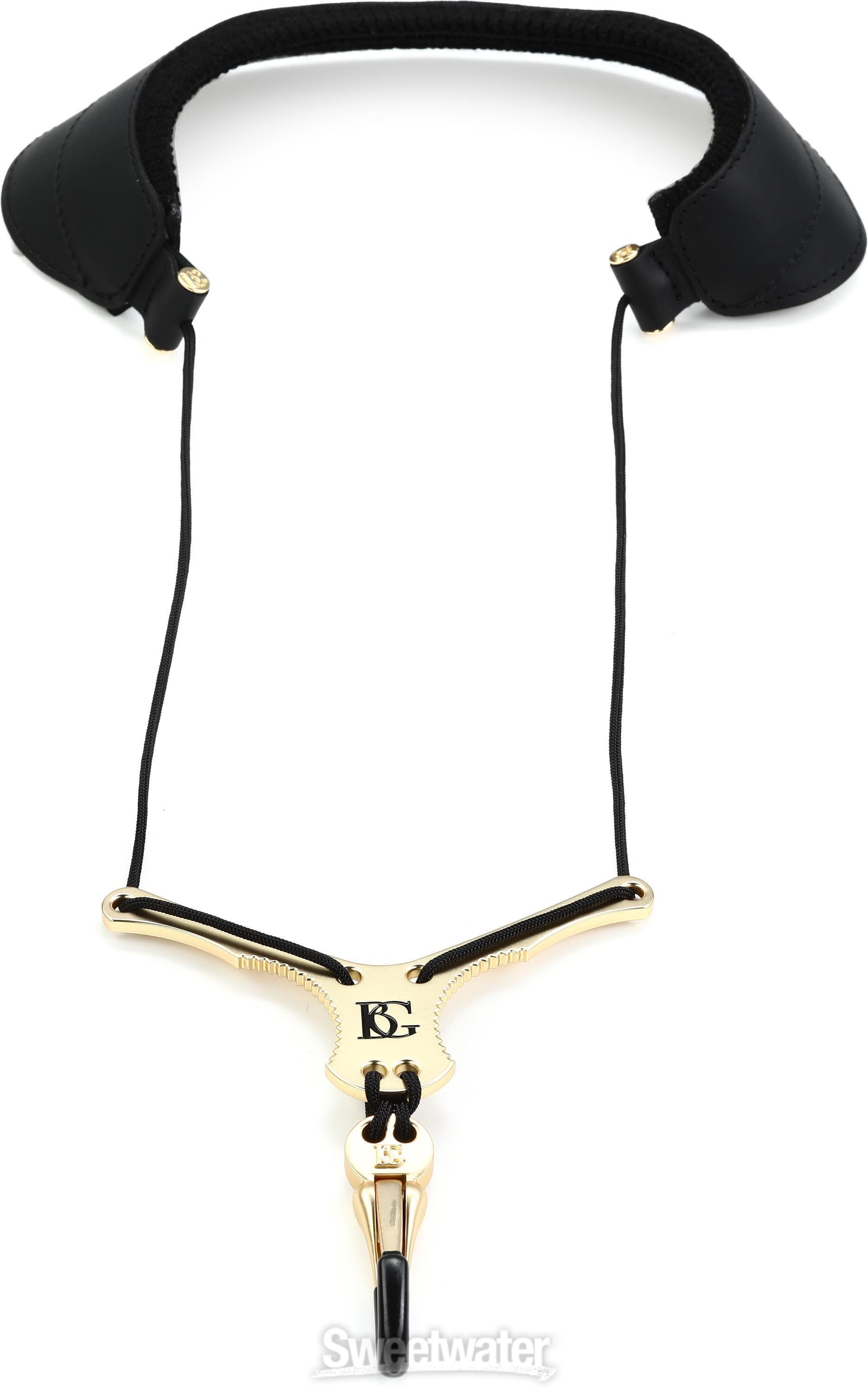 BG BGS72YMSH Leather Alto/Tenor Saxophone Zen Yoke Strap - Small