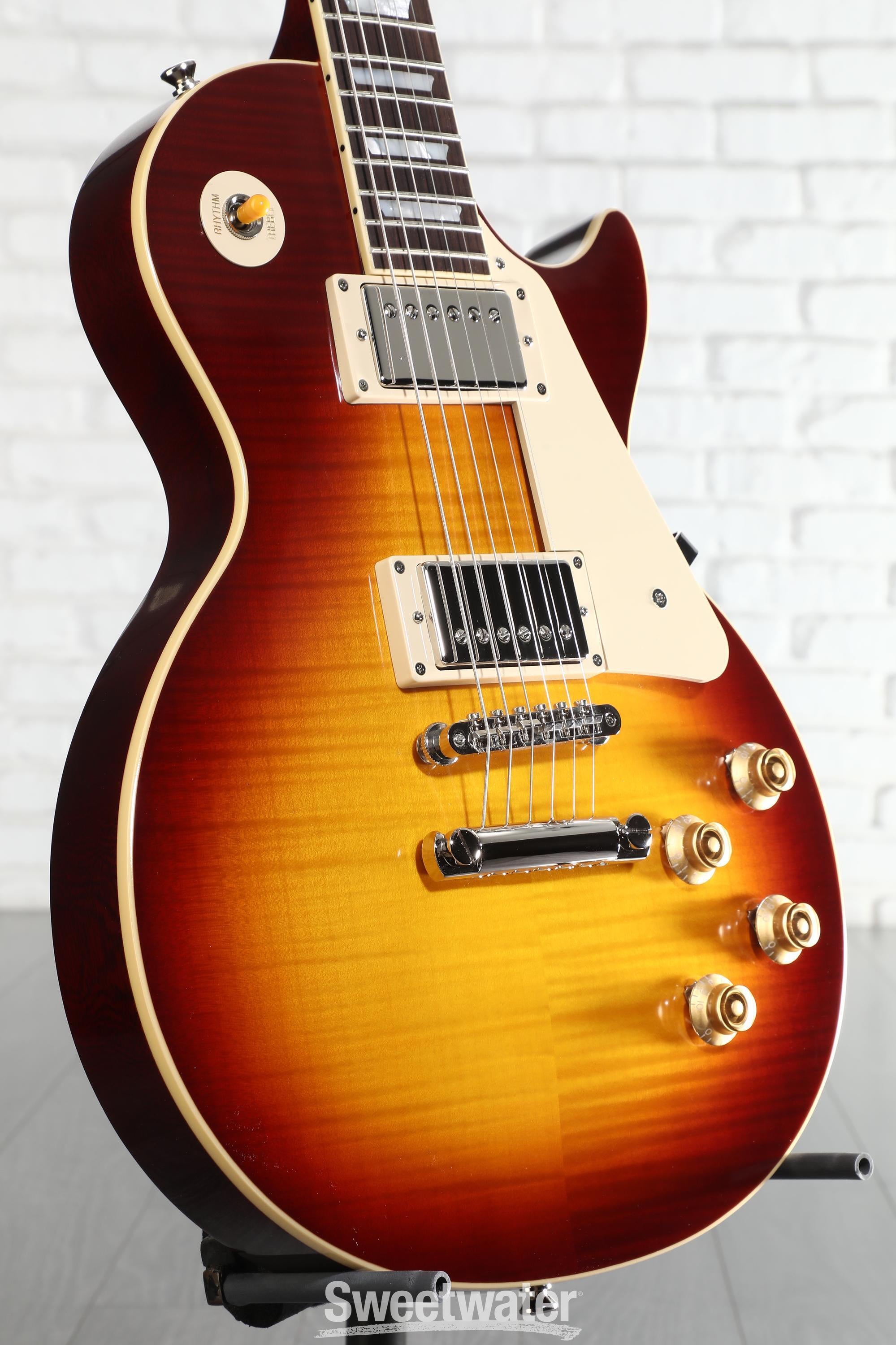 Photo of Epiphone Inspired by Gibson Custom 1959 Les Paul Standard Reissue Electric Guitar - Royal Teaburst, Sweetwater Exclusive