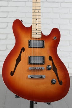 Product Image - This Item - Squier Affinity Series Starcaster Deluxe Semi-hollowbody Electric Guitar - Sienna Sunburst