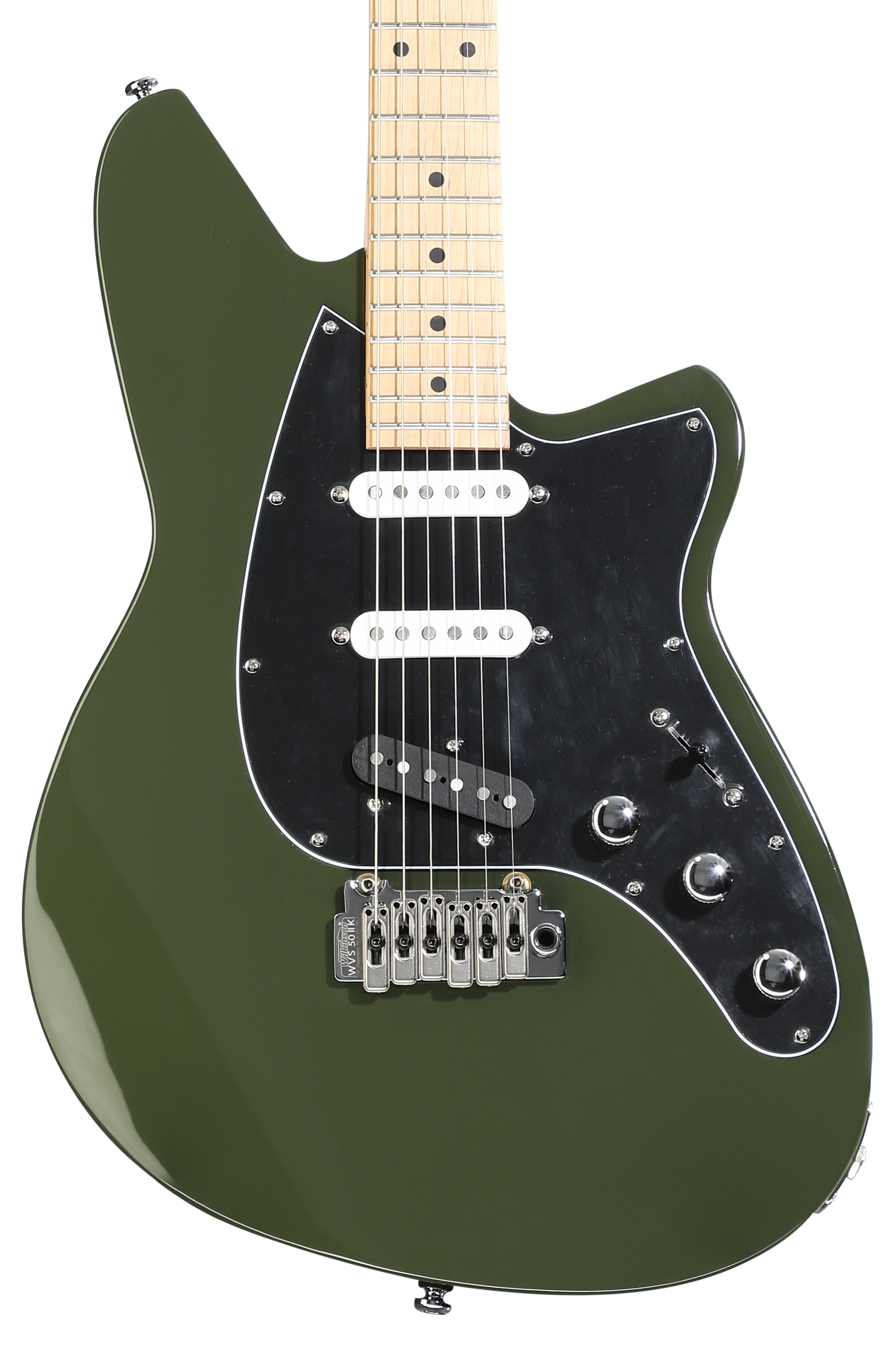 Reverend Six Gun TL Electric Guitar - Army Green, Maple