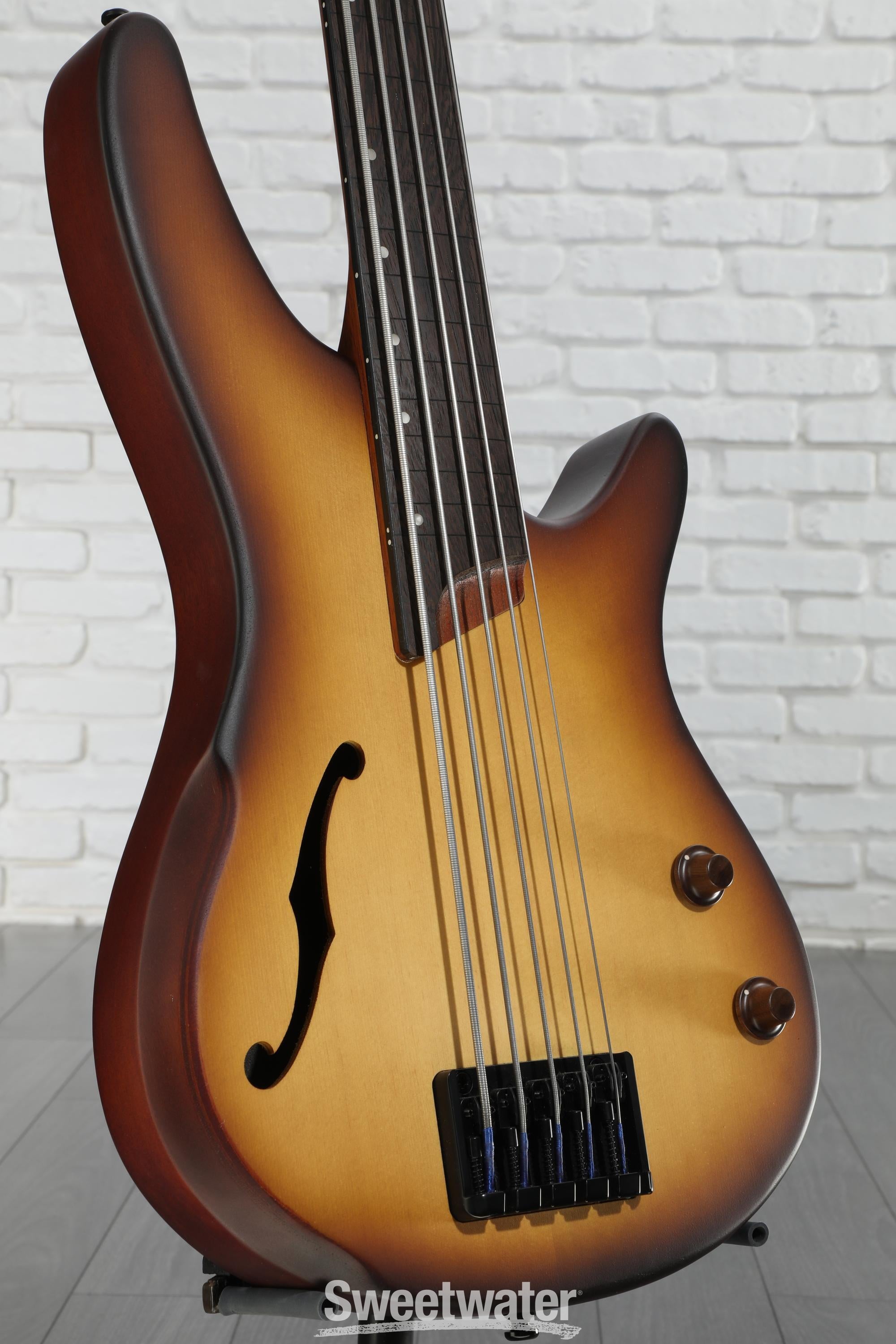Ibanez SRH505F 5弦 フレットレスベース　5弦べース Ibanez SRH505F Fretless Bass Guitar - Natural Browned Burst
