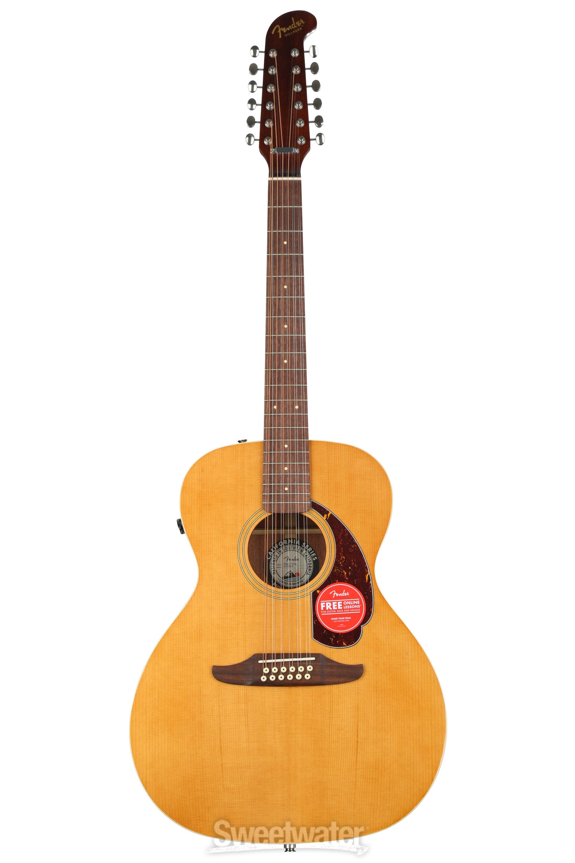 Fender Villager 12-string Acoustic-electric Guitar - Aged Natural