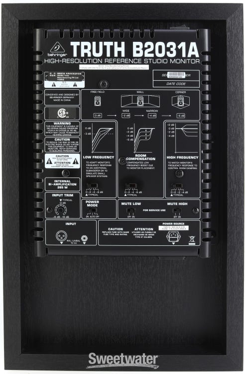 Truth B2031a Studio Monitors Behringer Truth B2031A Inch Powered