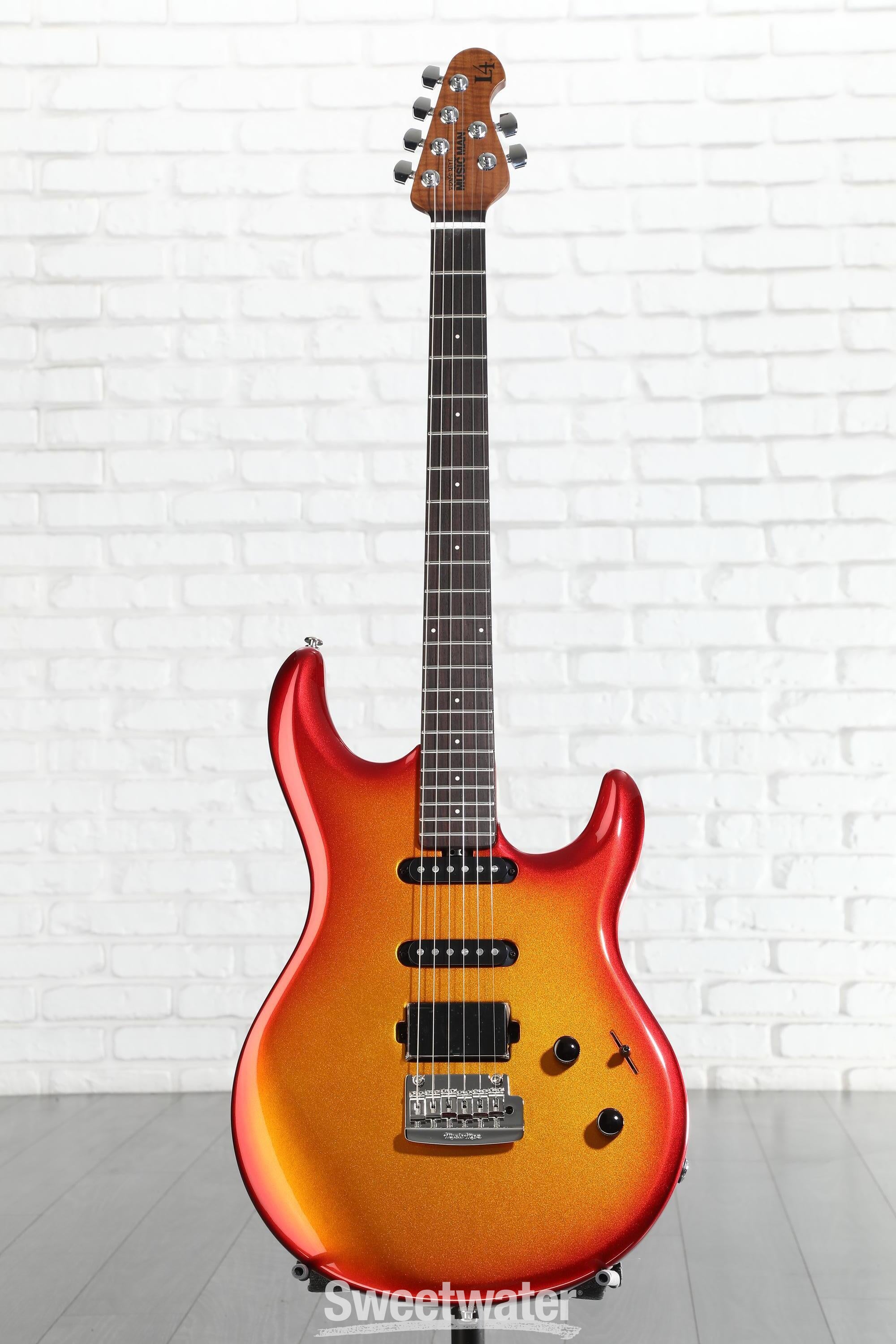 Ernie Ball Music Man Luke 4 HSS Electric Guitar - Fireball with