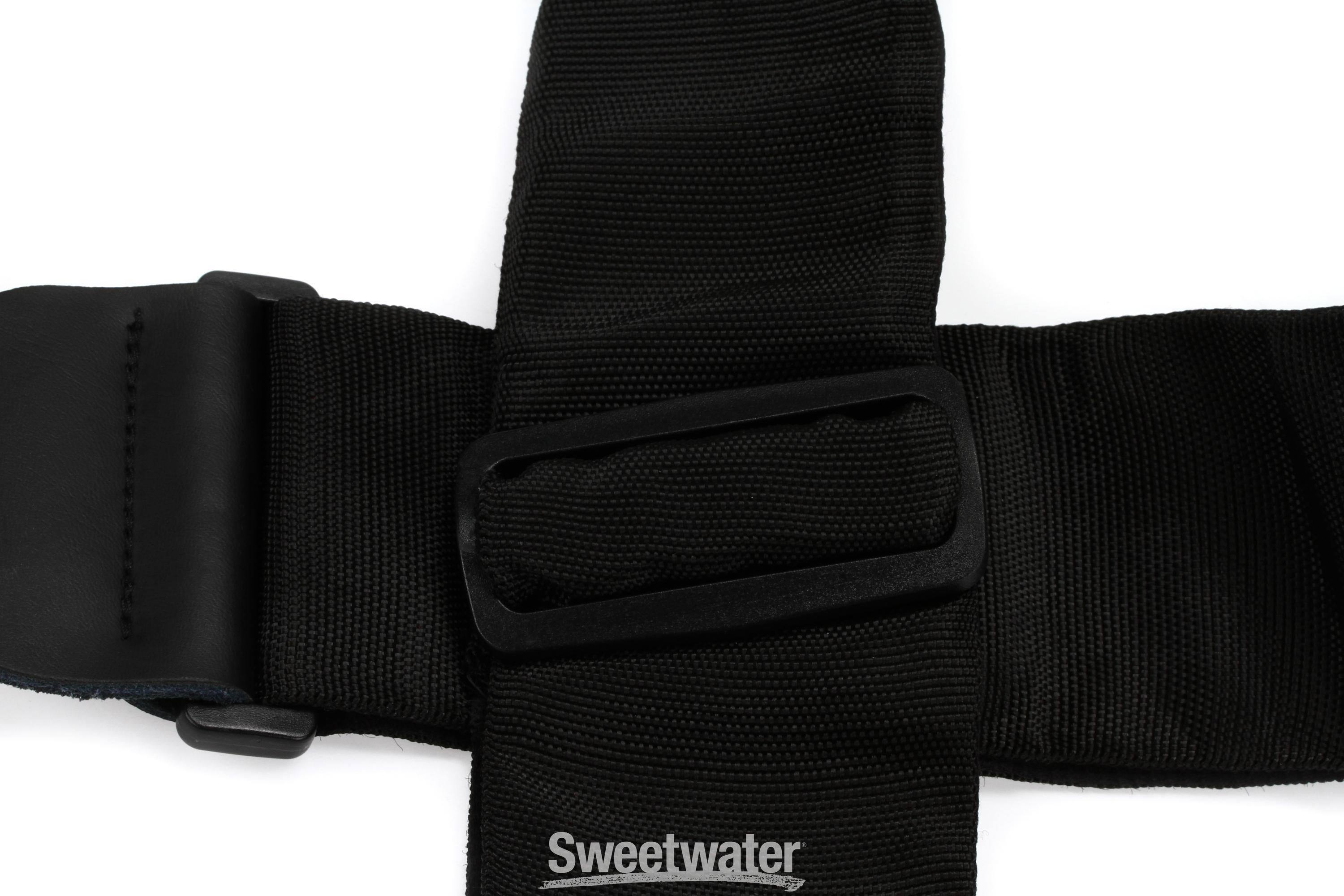D'Addario 3-inch Padded Woven Bass Guitar Strap - Black