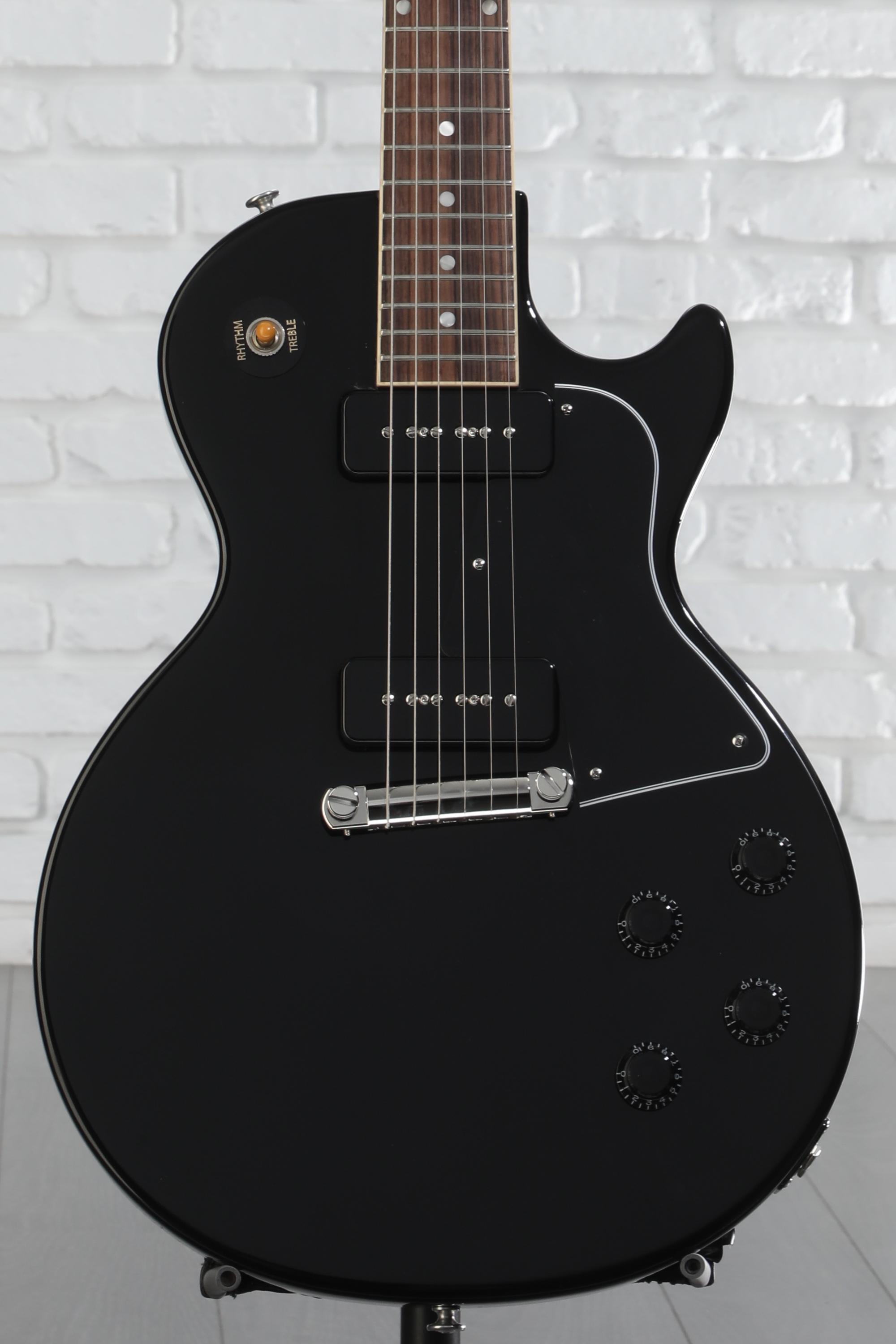 ギター Gibson Les Paul Junior Ebony Gibson Les Paul Junior Special P-90 - Satin Ebony | Sweetwater