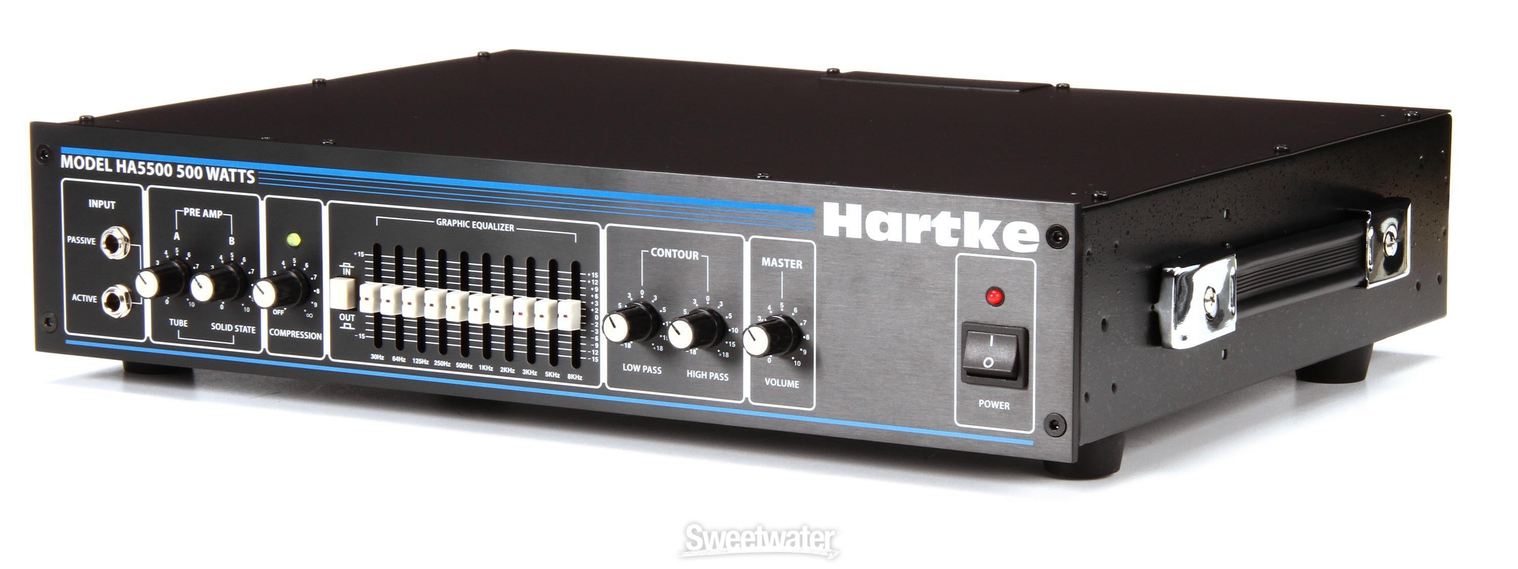 Hartke 5500C 500-Watt Tube Preamp Bass Head Reviews | Sweetwater