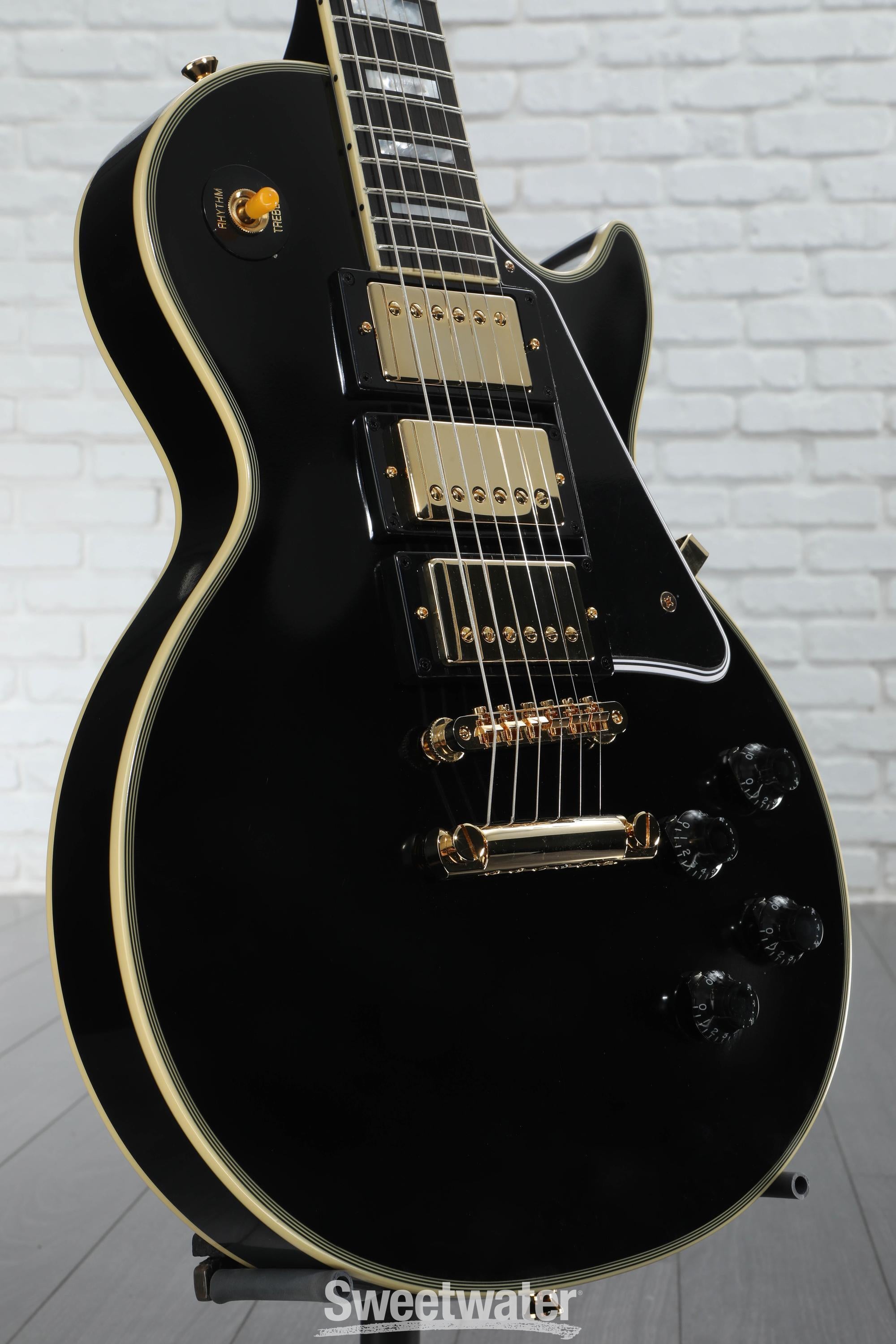 Epiphone 1957 Les Paul Custom Reissue Electric Guitar - Ebony, Sweetwater Exclusive