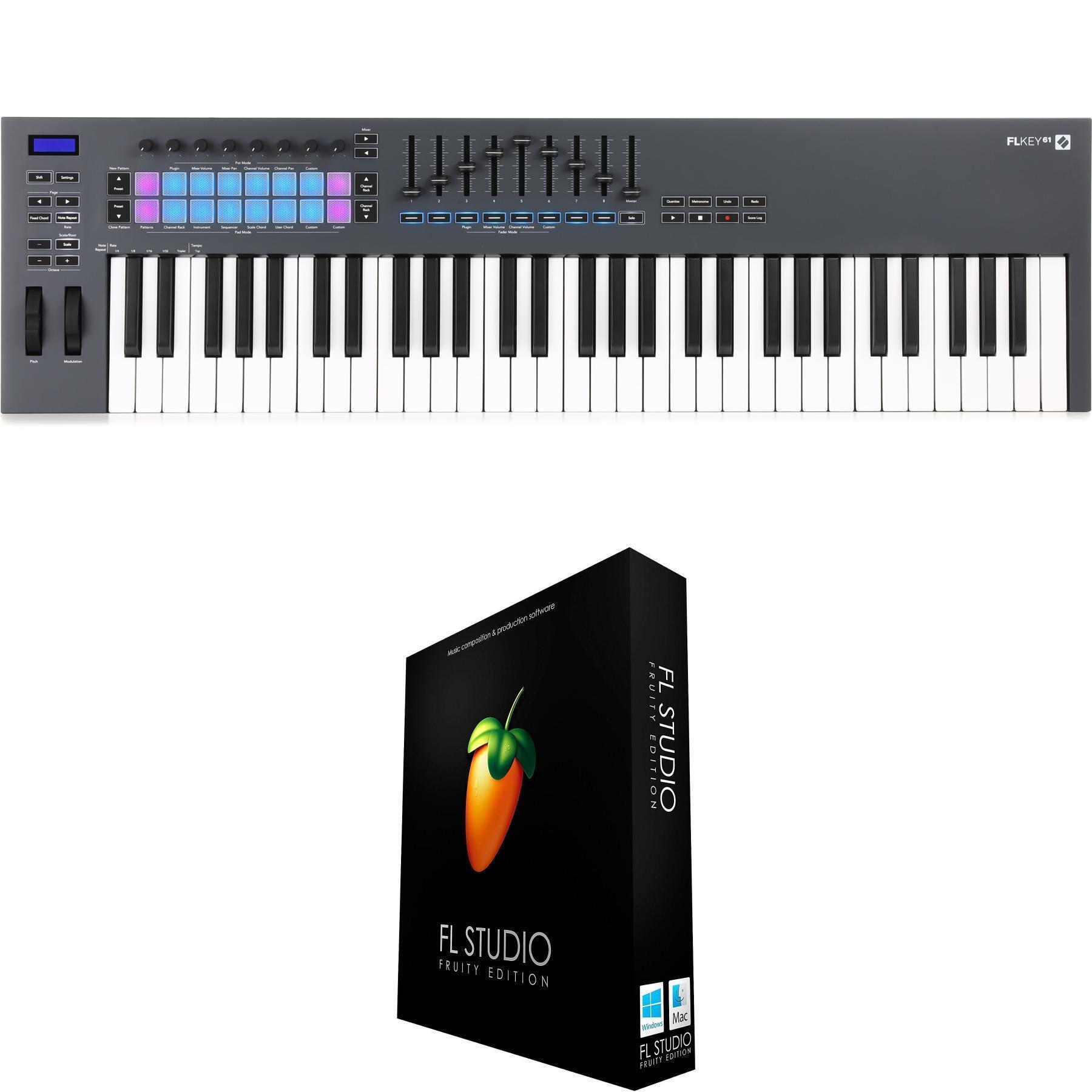 Novation FLkey 61 Keyboard Controller and FL Studio Fruity Edition