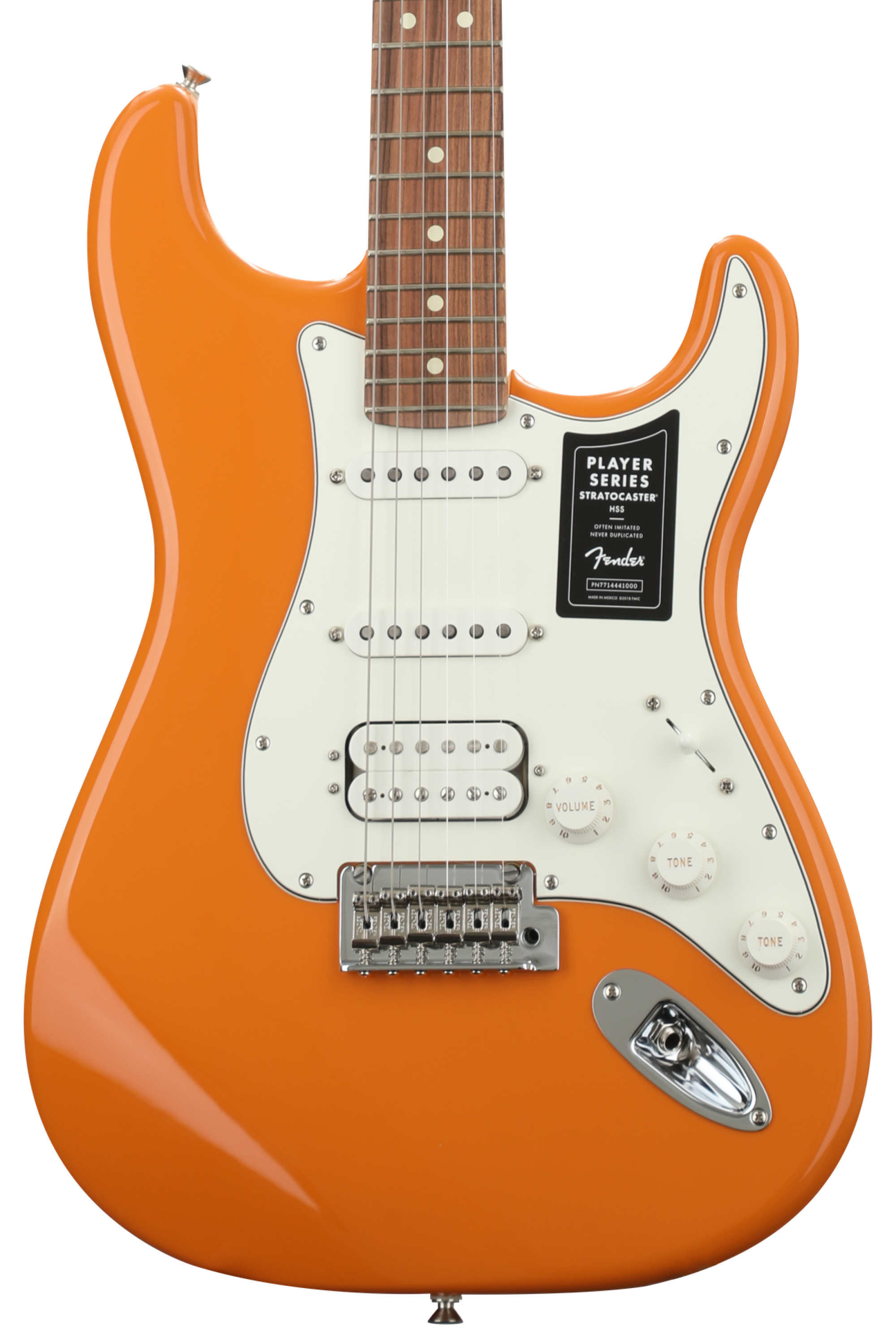 美品 Fender Player Series Stratocaster HSS Fender Player Stratocaster HSS - Capri Orange | Sweetwater