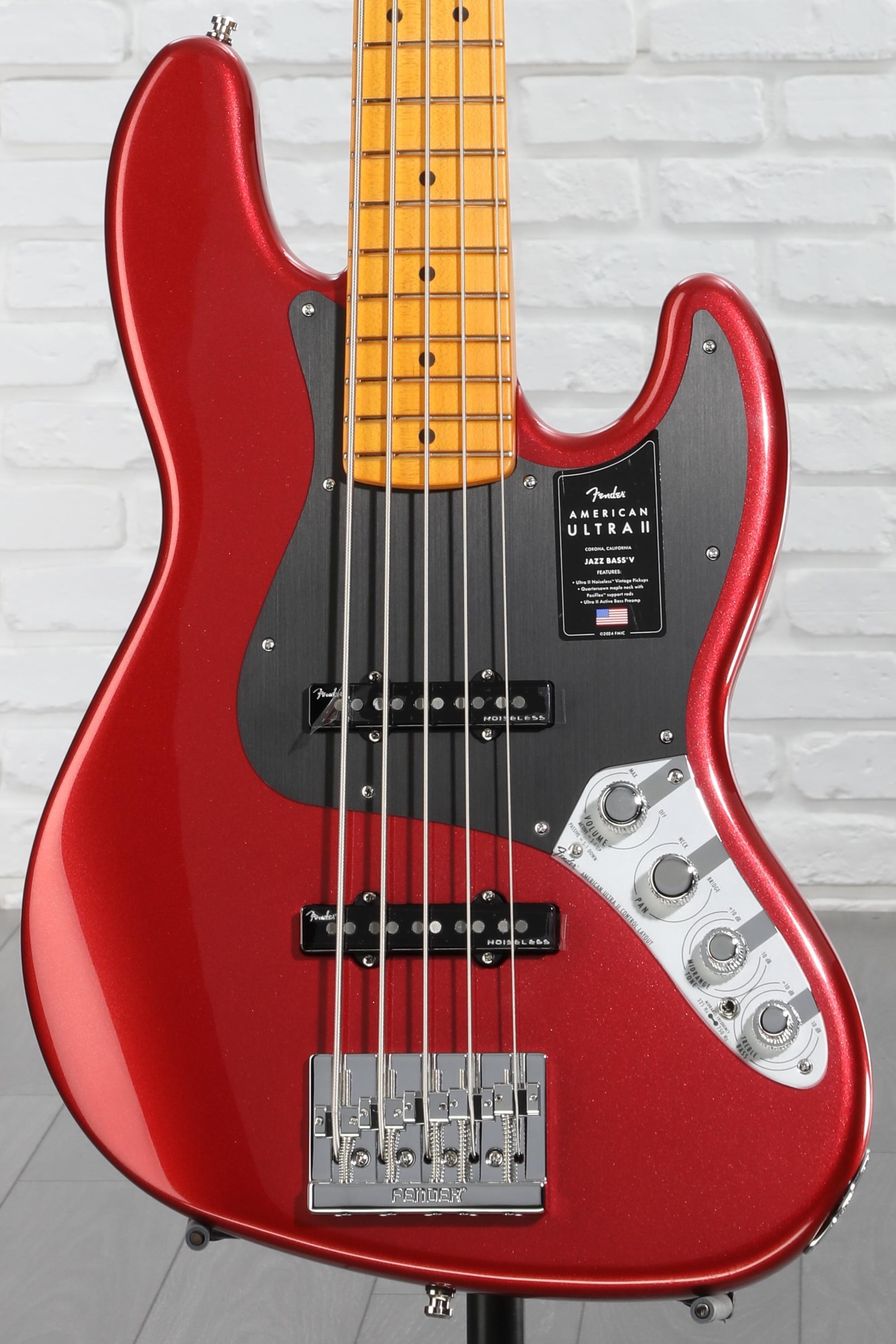 Fender American Ultra II Jazz Bass V - Sinister Red, Maple
