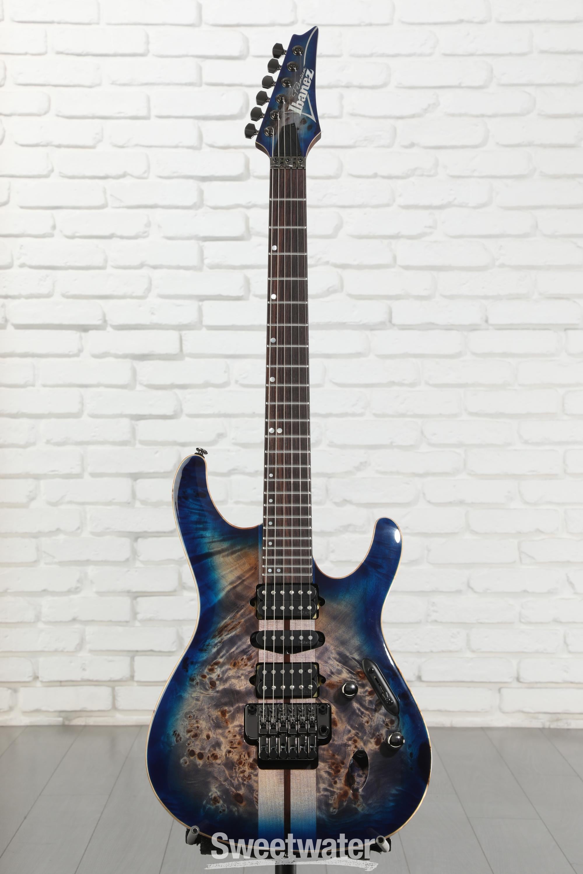 Ibanez Premium S1070PBZ Electric Guitar - Cerulean Blue Burst
