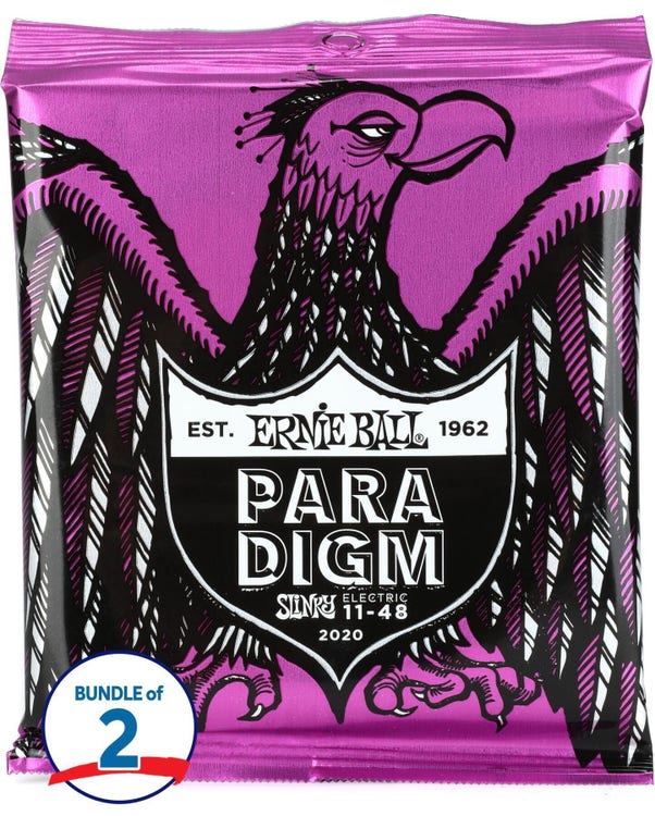 Ernie Ball 2020 Power Slinky Paradigm Electric Guitar Strings - .011-.048 (2-pack)