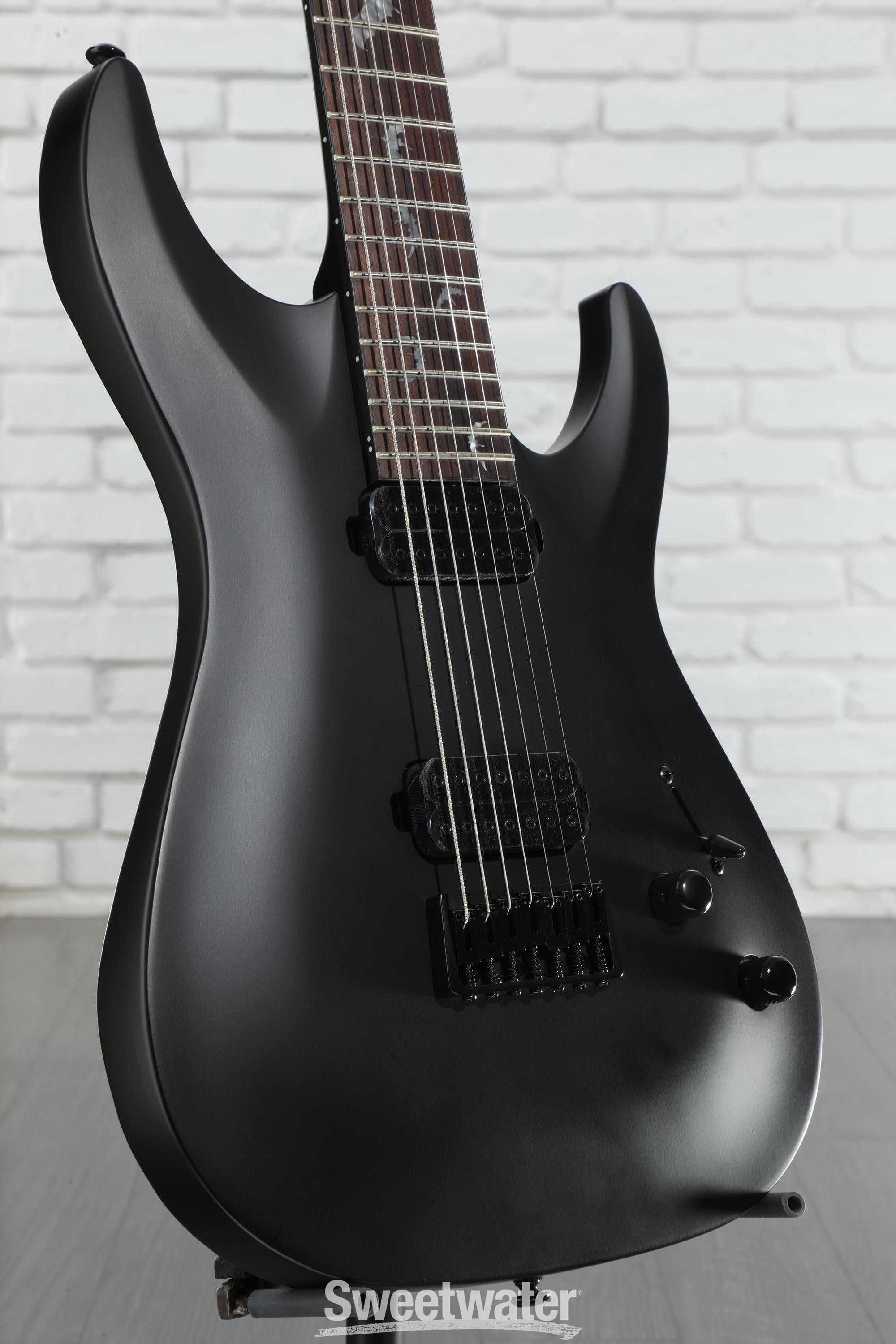 Schecter Damien-7 Multiscale Lefty Guitar Satin Black - 2478