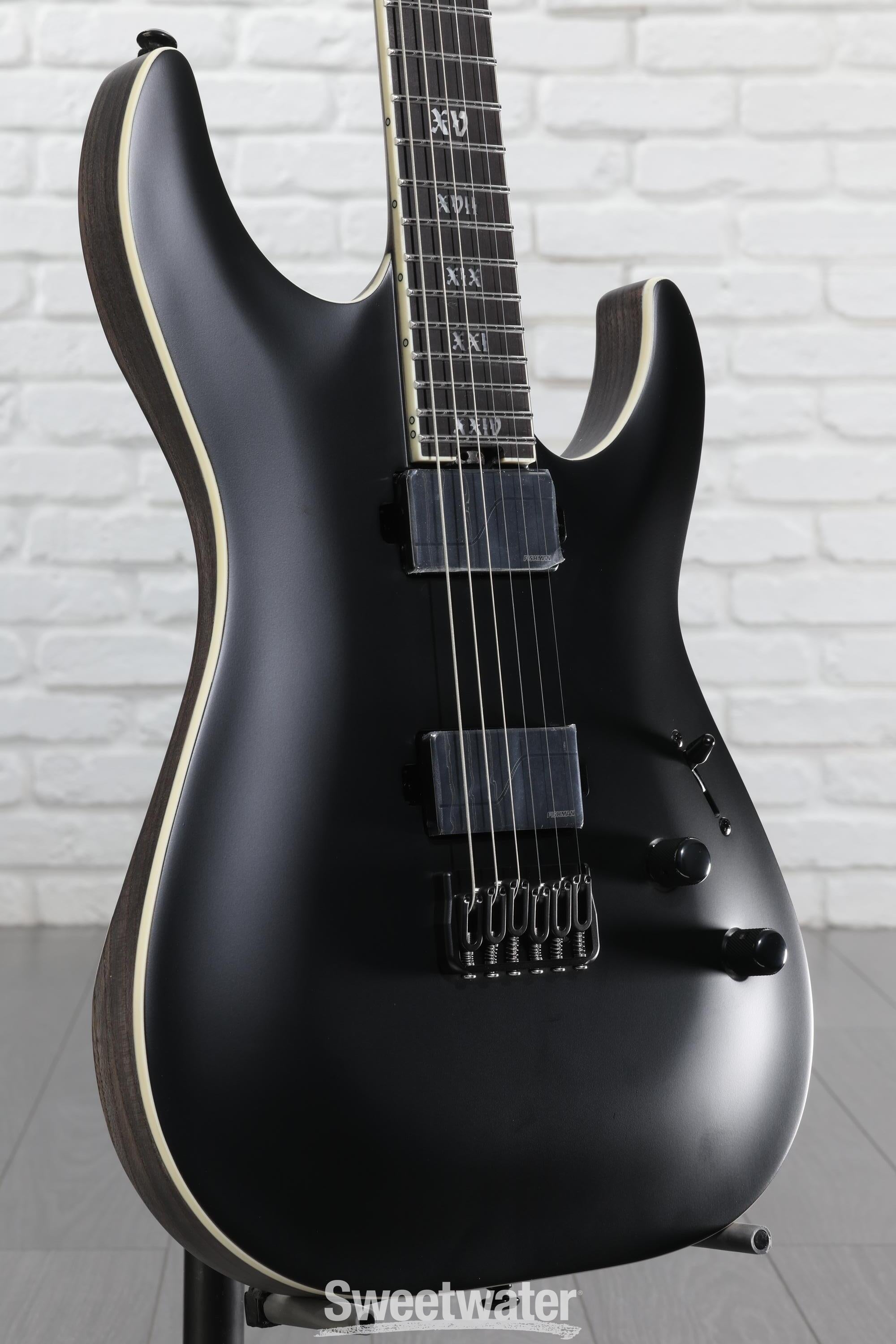 Schecter C-1 SLS Evil Twin Electric Guitar - Satin Black | Sweetwater