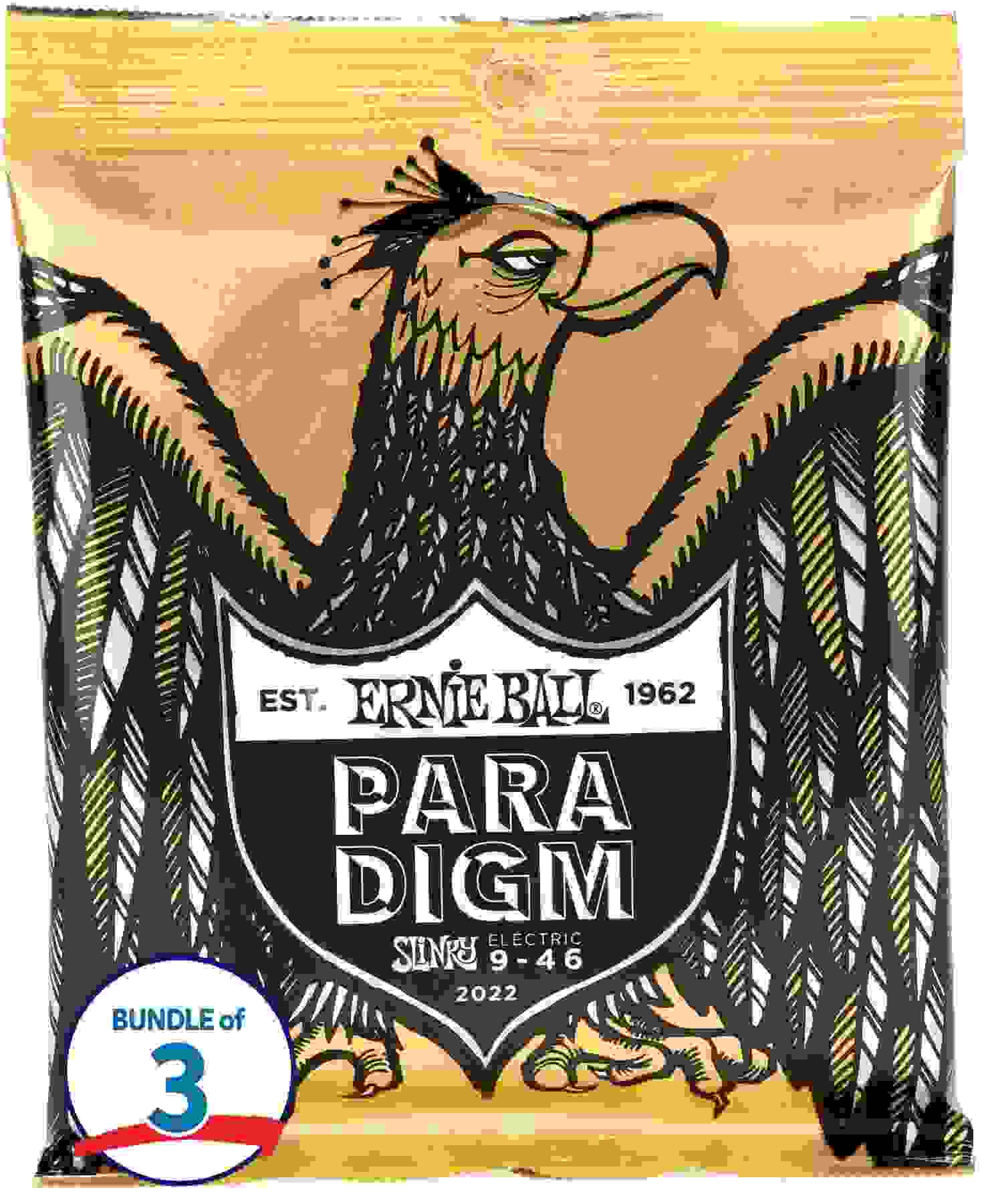 Ernie Ball 2022 Hybrid Slinky Paradigm Electric Guitar Strings - .009-.046 (3-pack)