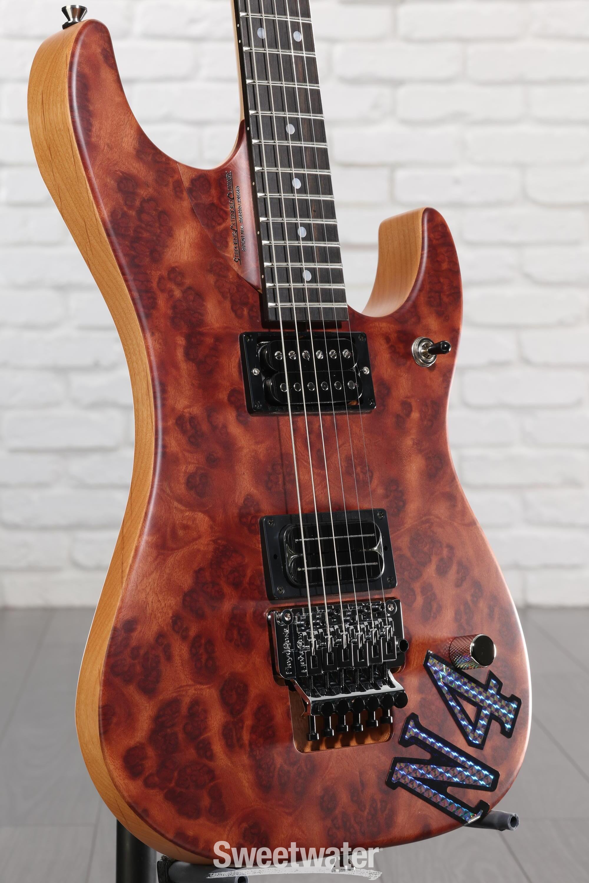 Photo of Washburn Nuno Bettencourt N4-Nuno Burl Maple USA Electric Guitar - Natural Matte, Sweetwater Exclusive