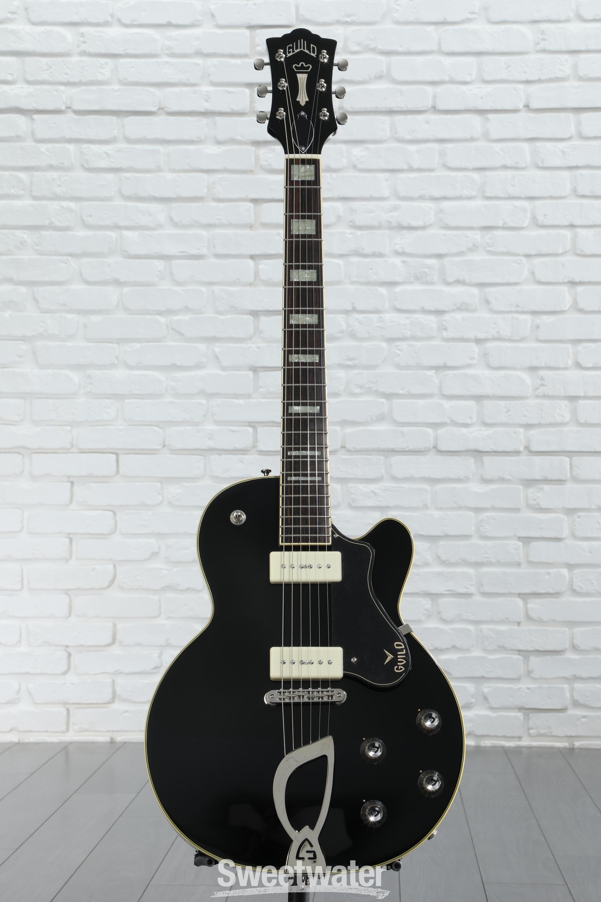 Guild M-75 Aristocrat Hollowbody Electric Guitar - Black | Sweetwater