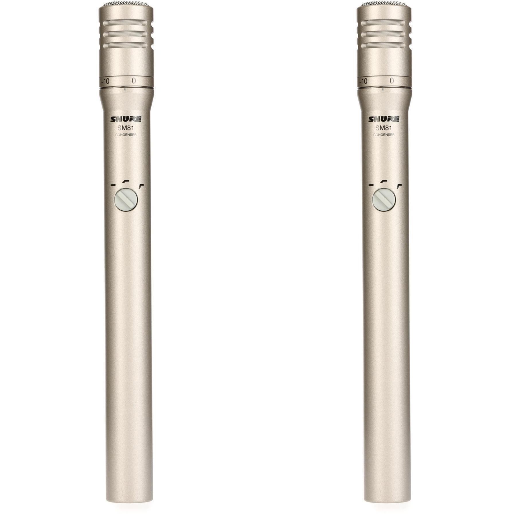 Shure SM81 Smalldiaphragm Condenser Microphone (Pair) Sweetwater