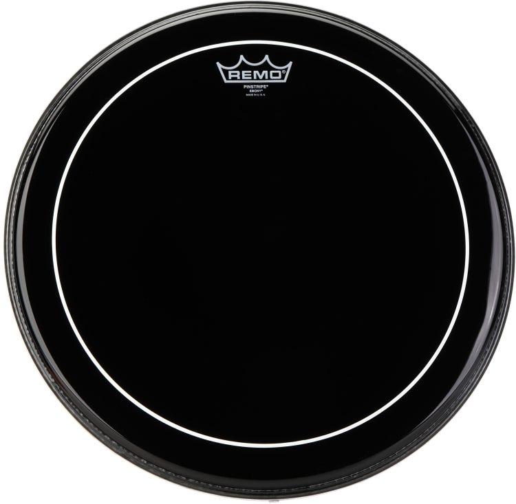 Remo Pinstripe Ebony Drumhead - 16 inch