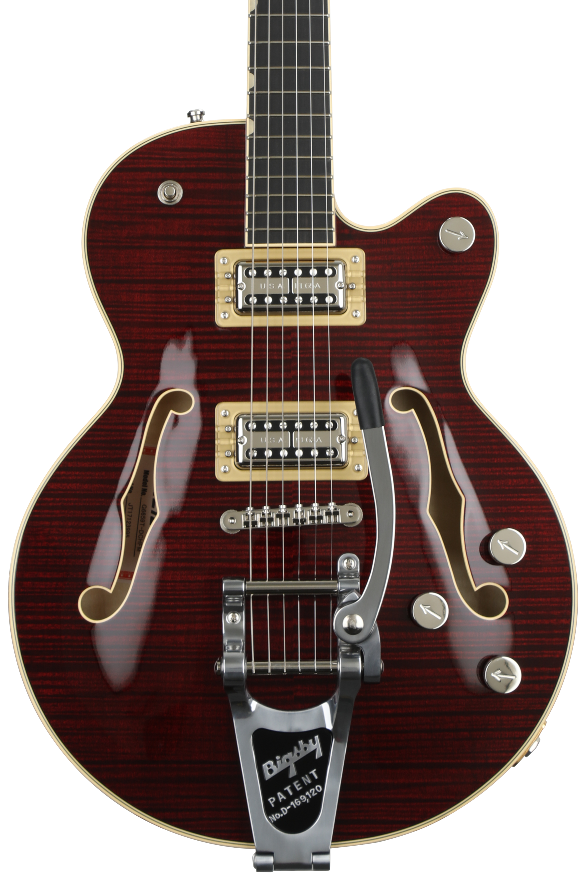 G6659TFM Players Edition Broadkaster Jr. Center Block - Dark Cherry Stain