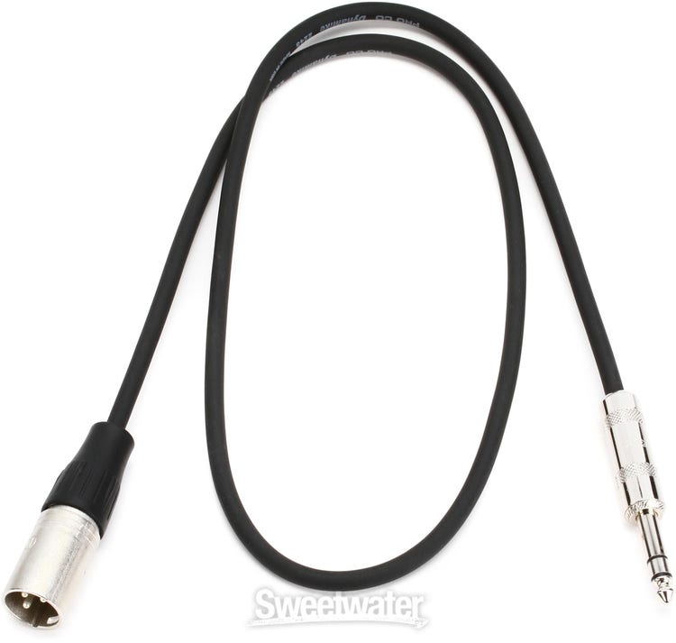 Pro Co BPBQXF-3 Excellines Balanced Patch Cable - XLR Female to TRS Male -  3 foot