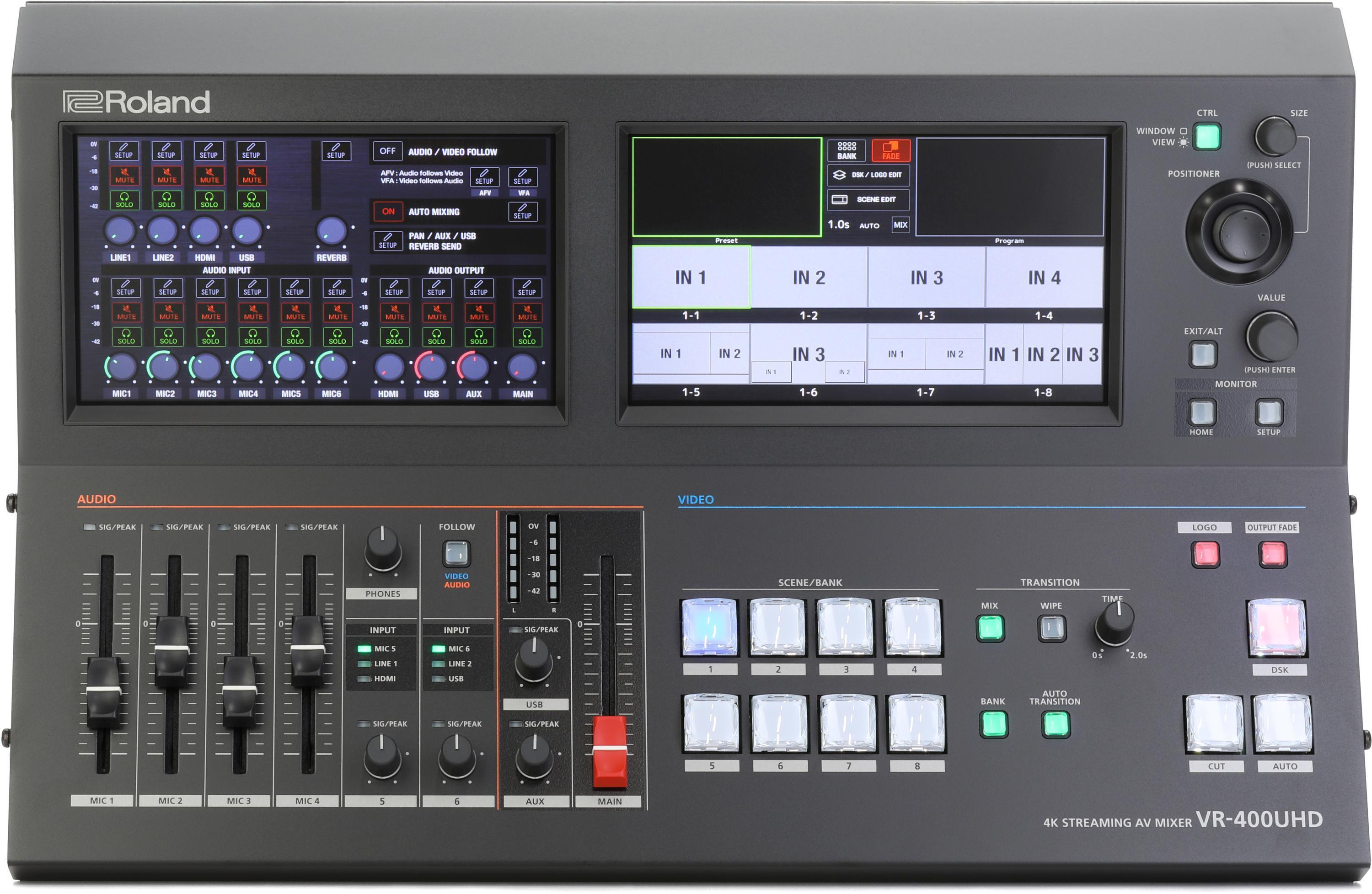 Roland VR-400UHD 4K AV Streaming Mixer | Sweetwater