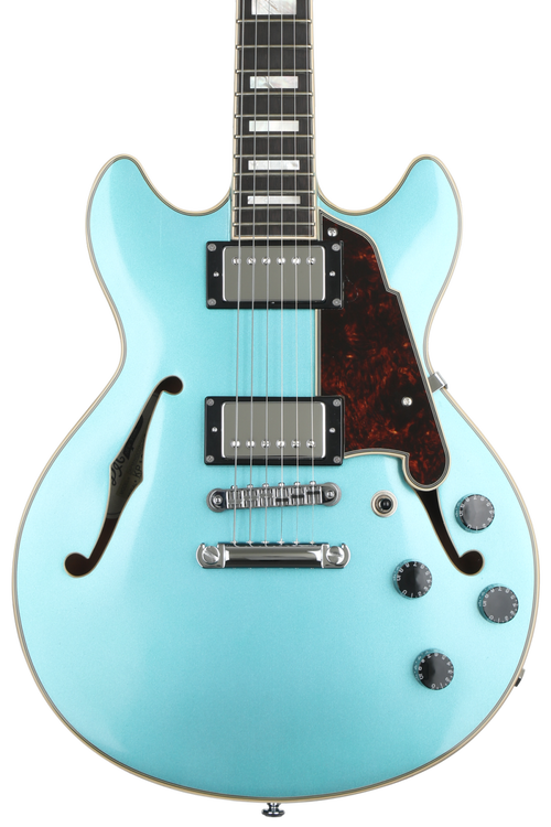 Premier Mini DC Electric Guitar - Ocean Turquoise with Stopbar