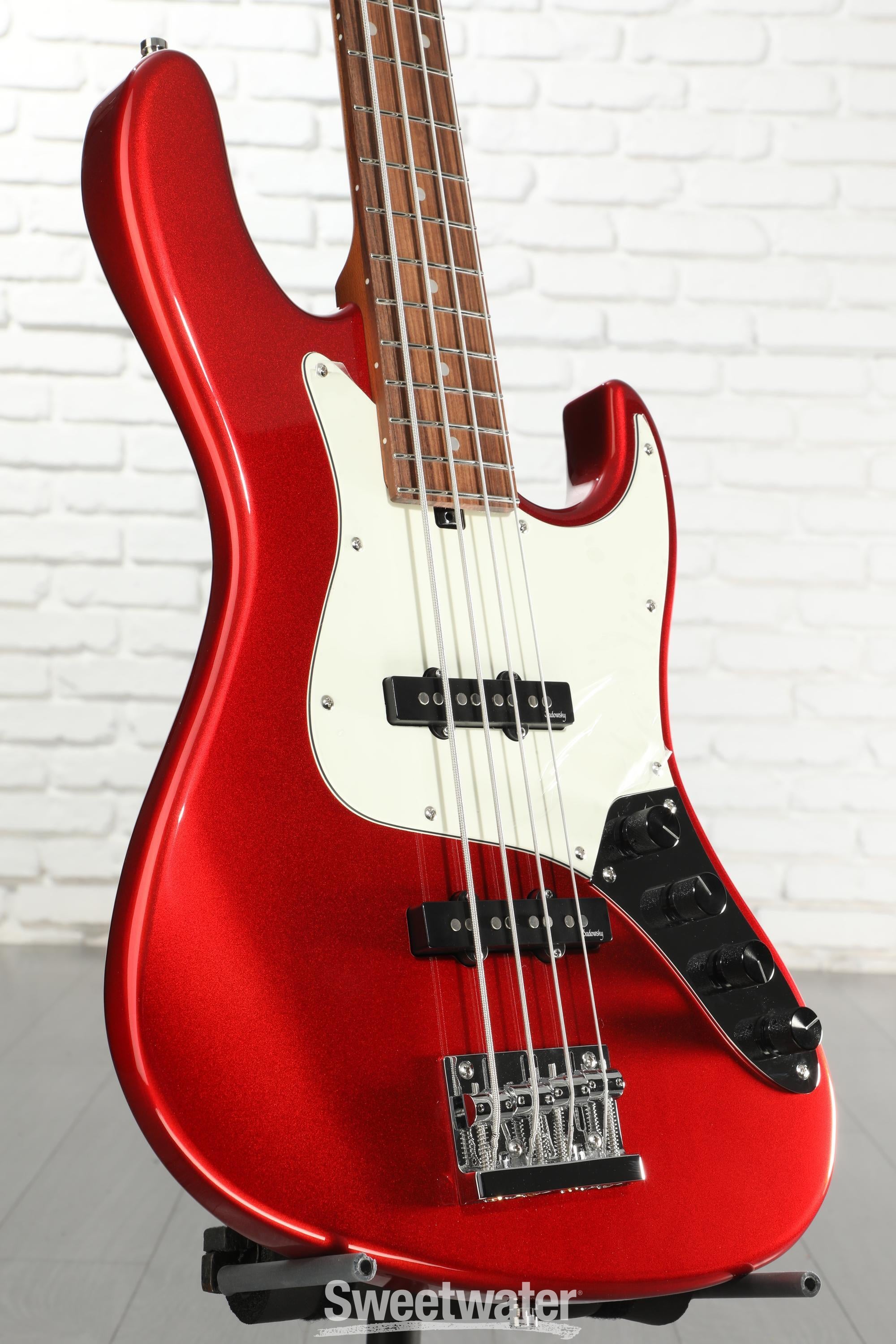 Photo of Sadowsky MetroExpress Will Lee Artist Line Bass Guitar - Candy Apple Red, Morado Fingerboard