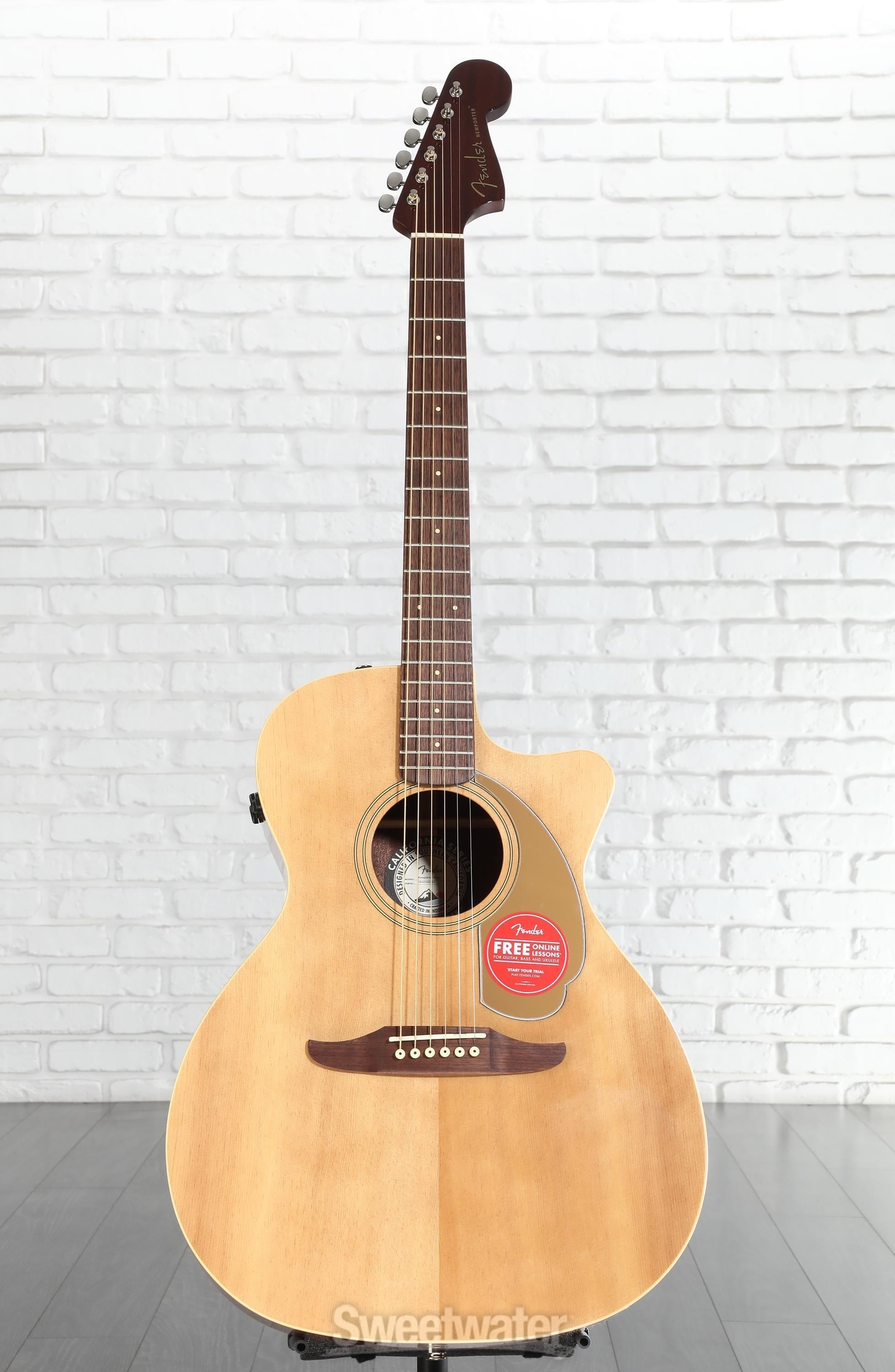 Fender Newporter Player Acoustic-electric Guitar - Natural Sapele