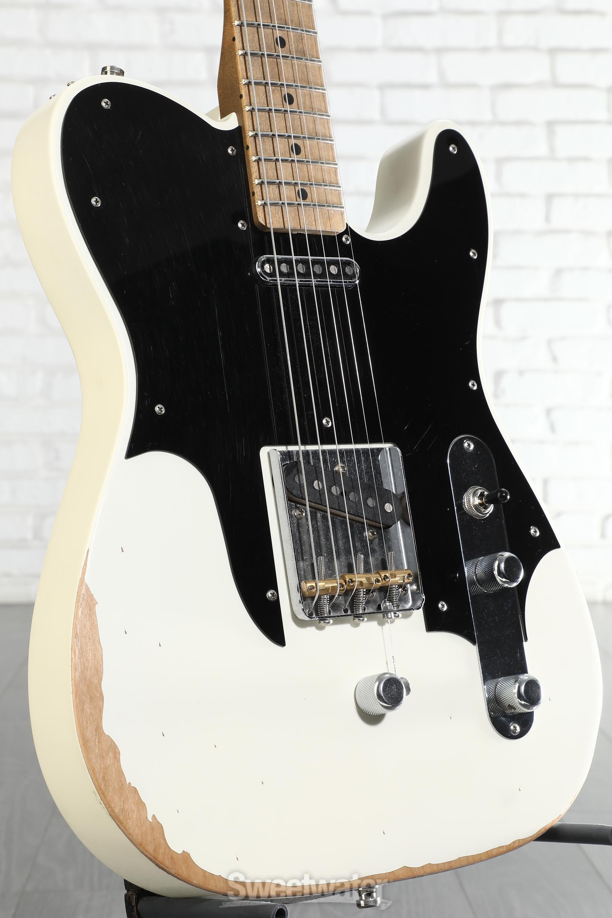 Photo of Fender John Osborne Telecaster Electric Guitar - Olympic White, Road Worn
