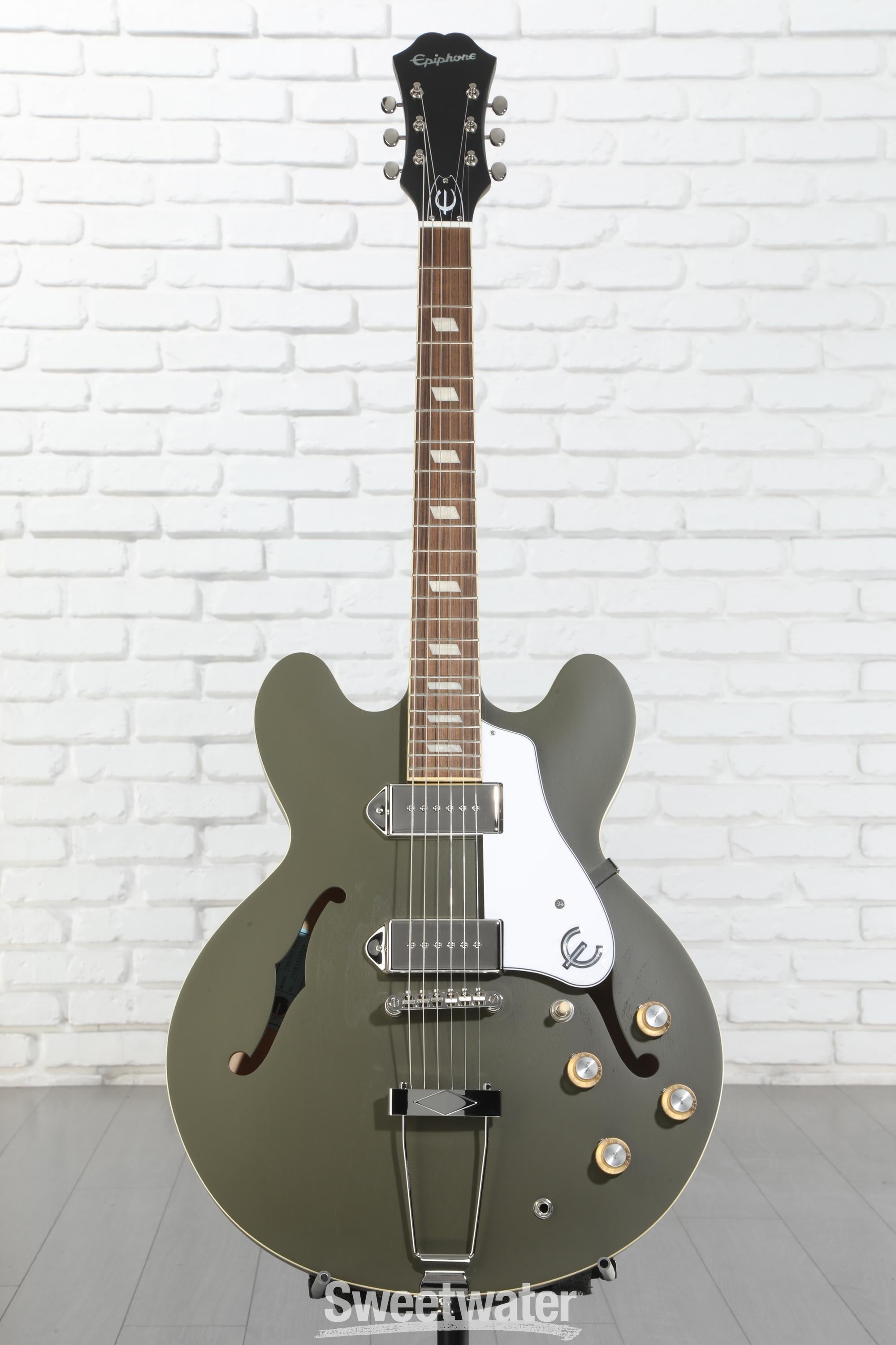 Epiphone Casino Worn Hollowbody - Worn Olive Drab | Sweetwater